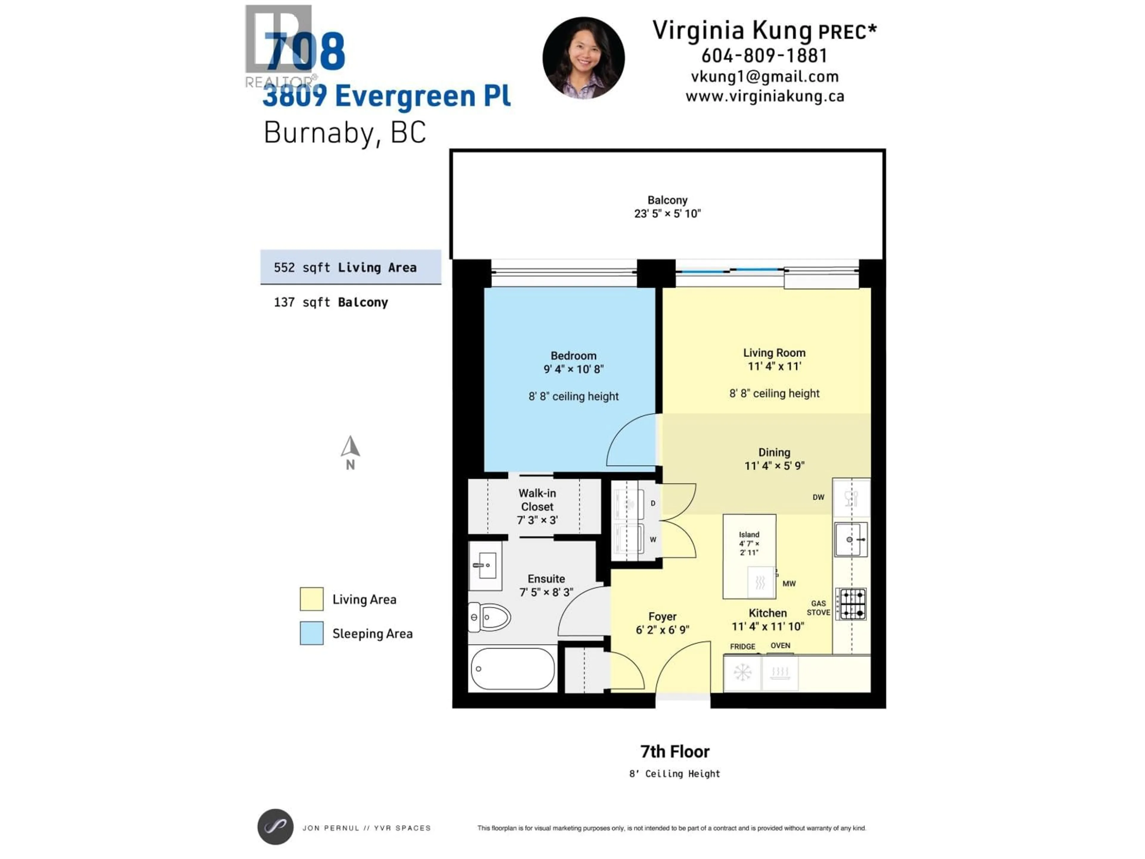 Floor plan for 708 - 3809 EVERGREEN PLACE, Burnaby British Columbia V3J0M1