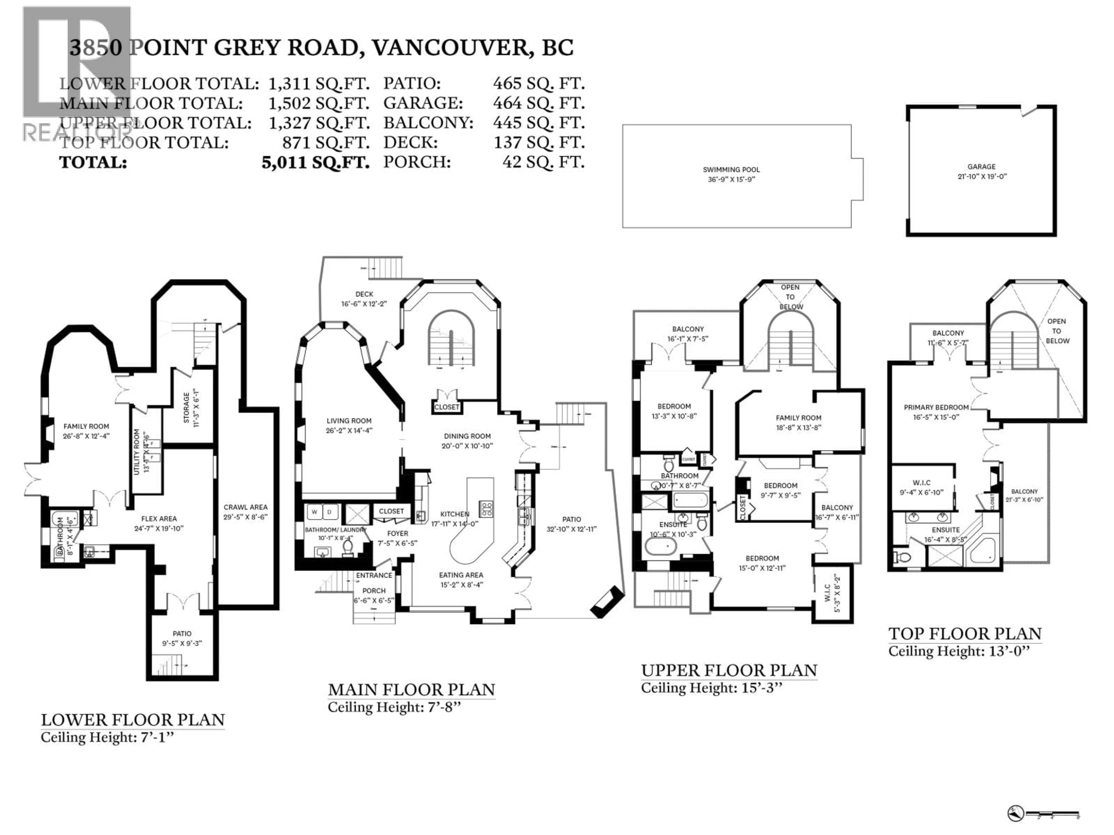 Floor plan for 3850 POINT GREY ROAD, Vancouver British Columbia V6R1B4