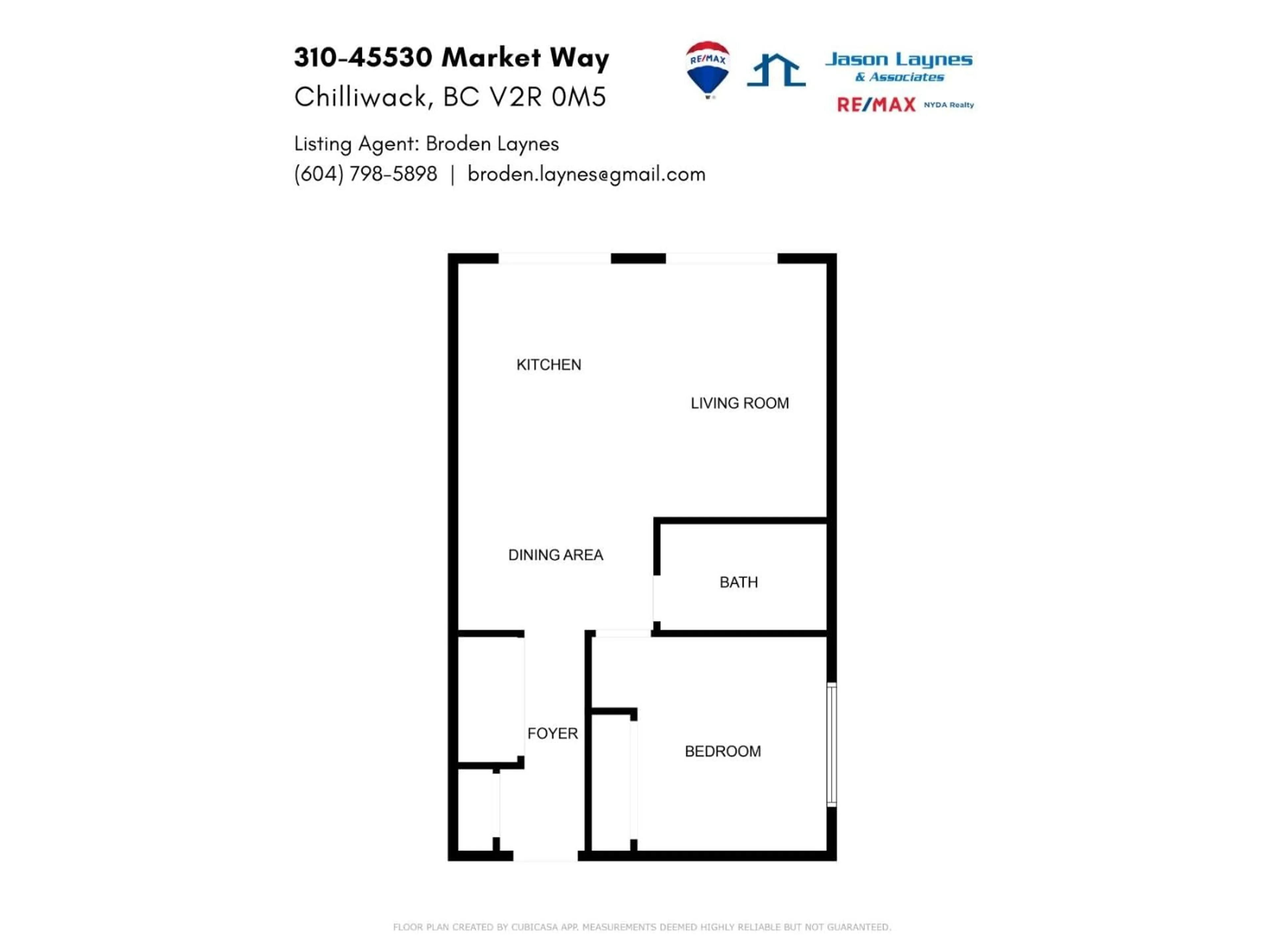 Floor plan for 310 - 45530 MARKET WAY, Chilliwack British Columbia V2R0M5