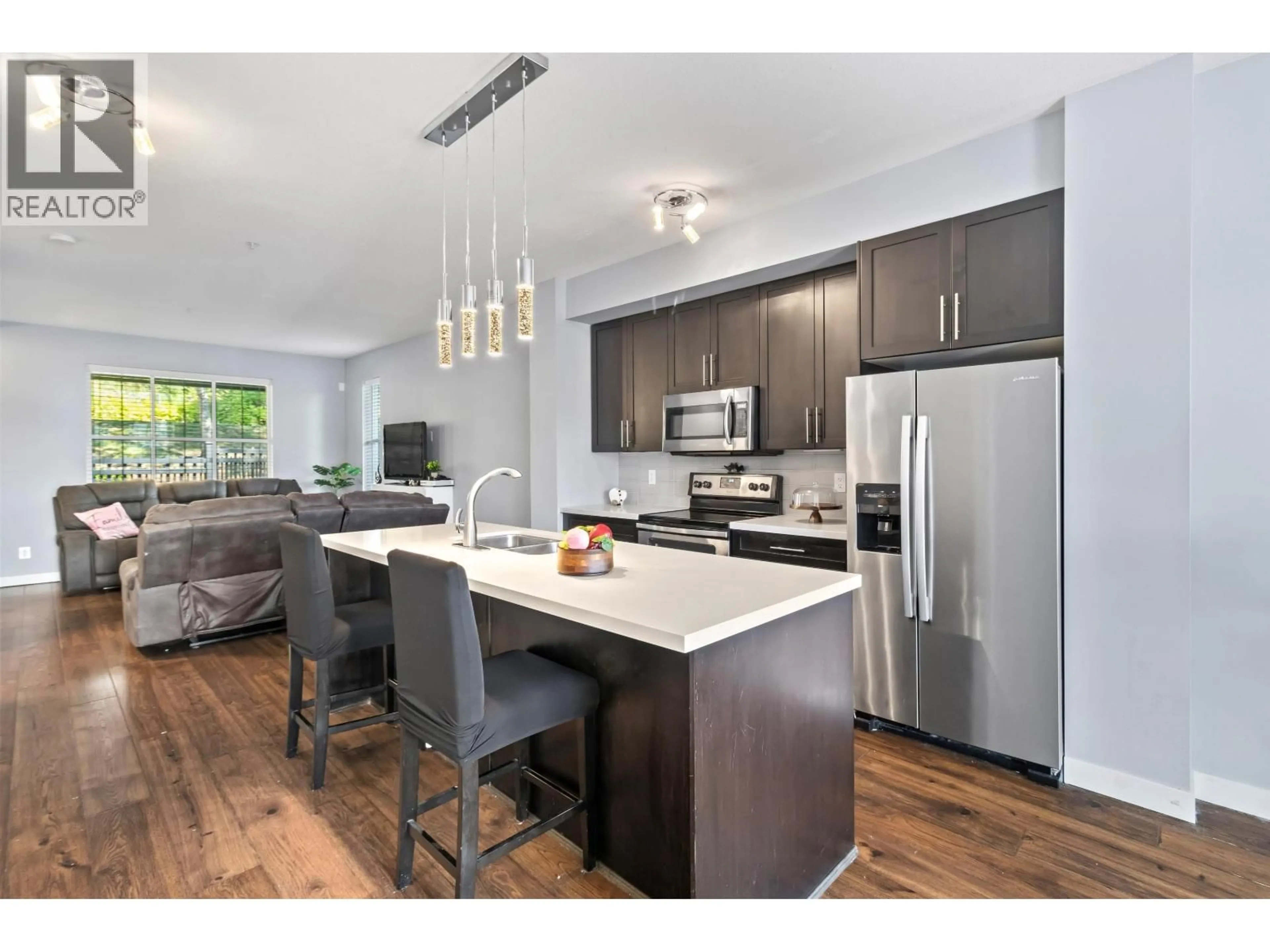 Open concept kitchen, wood/laminate floor for 16 - 11176 GILKER HILL ROAD, Maple Ridge British Columbia V2W0G5