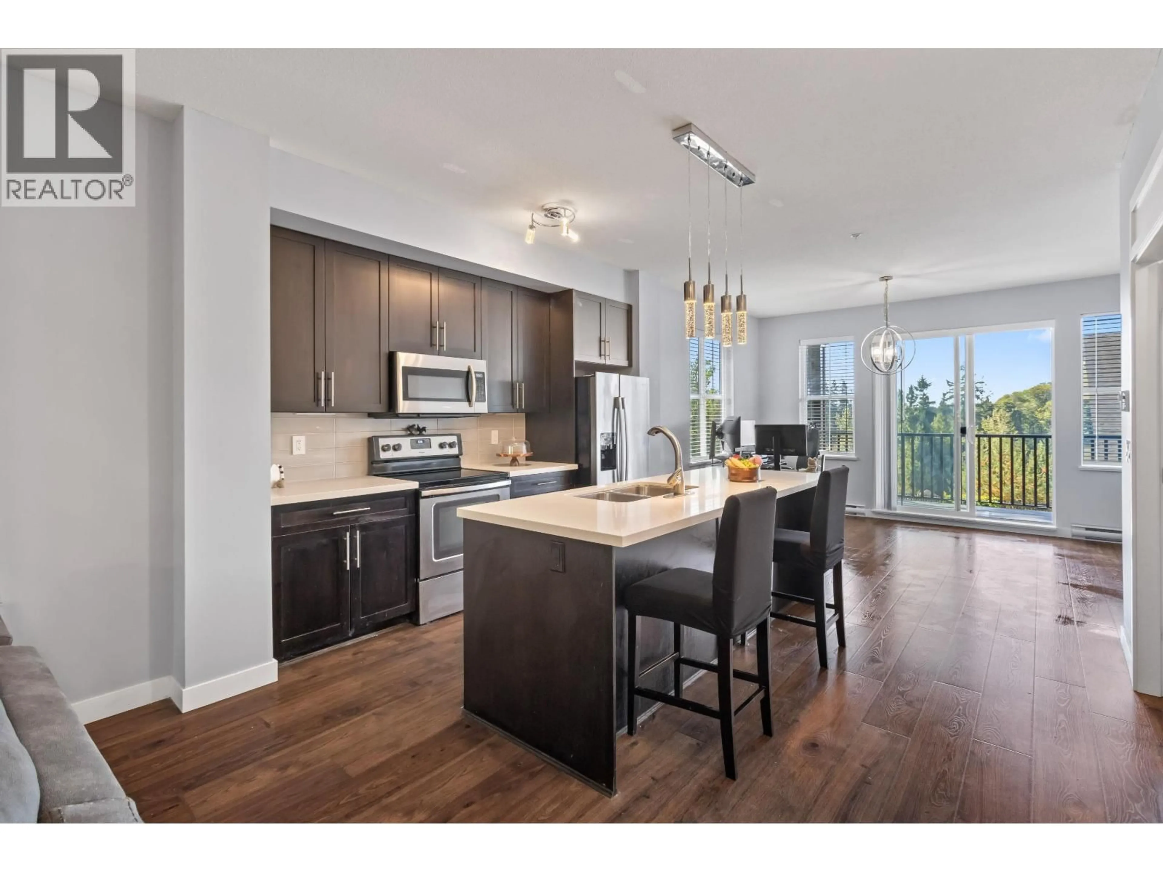 Open concept kitchen, wood/laminate floor for 16 - 11176 GILKER HILL ROAD, Maple Ridge British Columbia V2W0G5