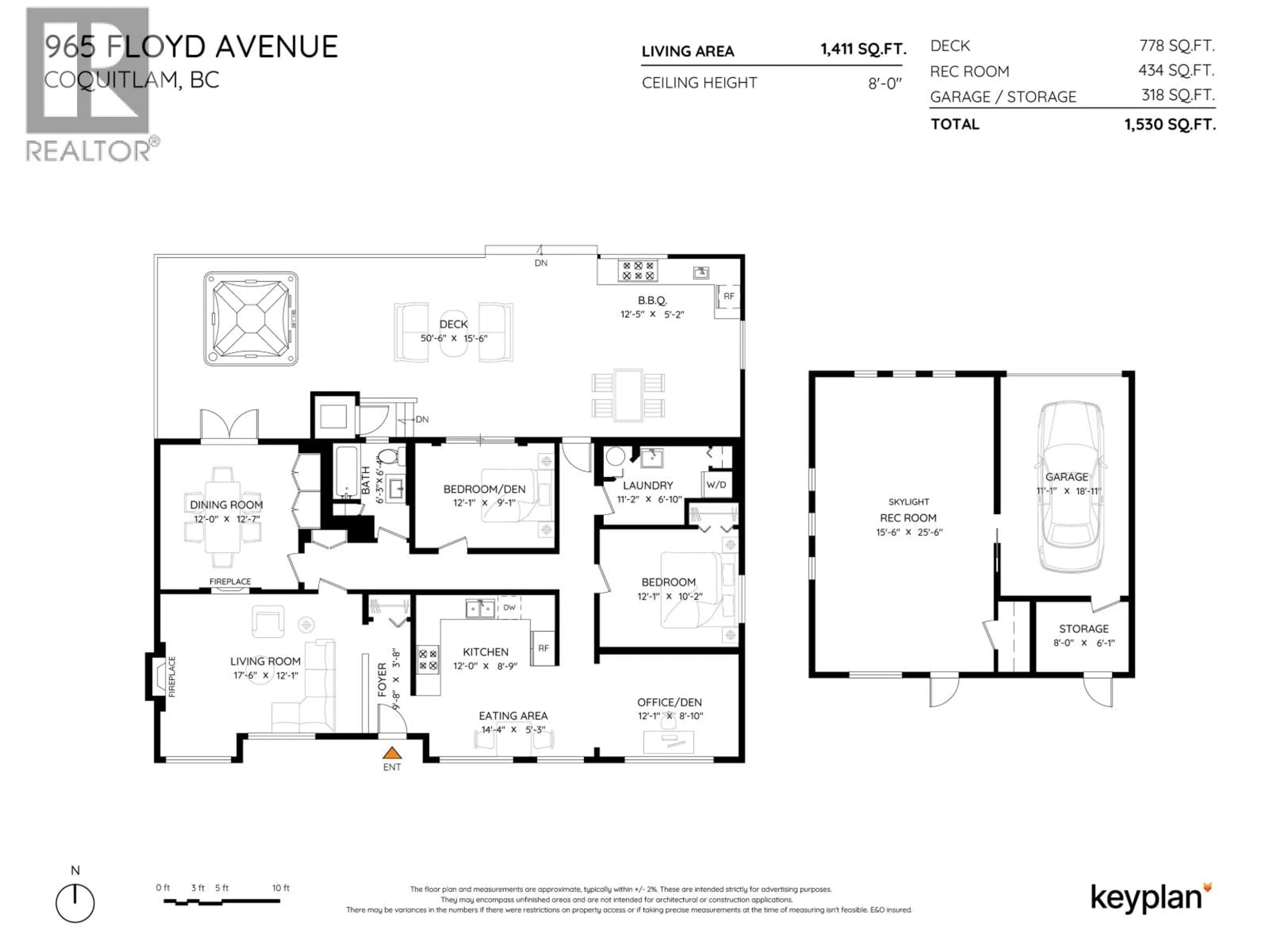 Floor plan for 965 FLOYD AVENUE, Coquitlam British Columbia V3J2C8