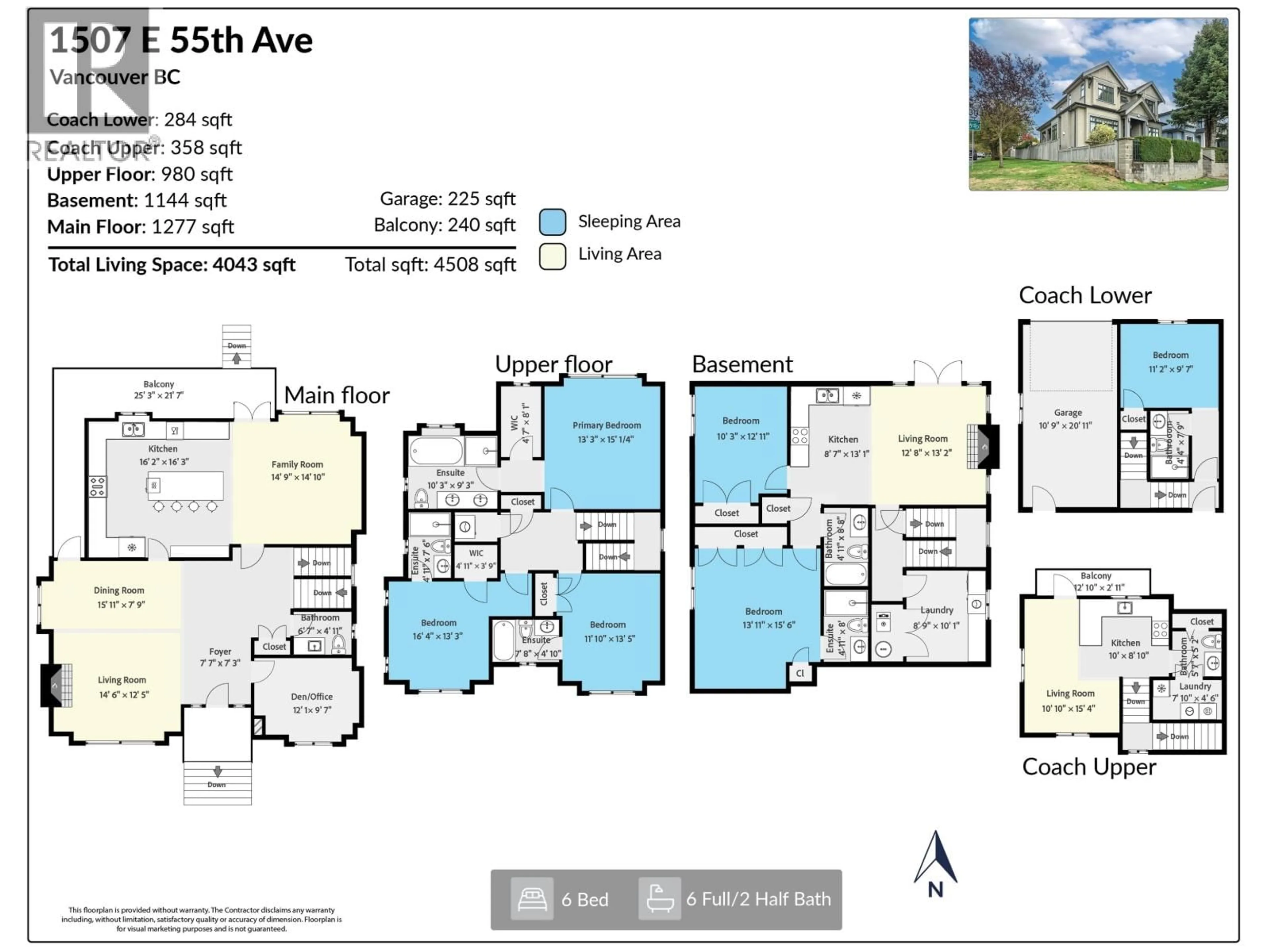 Floor plan for 1507 55TH AVENUE, Vancouver British Columbia V5P1Z2
