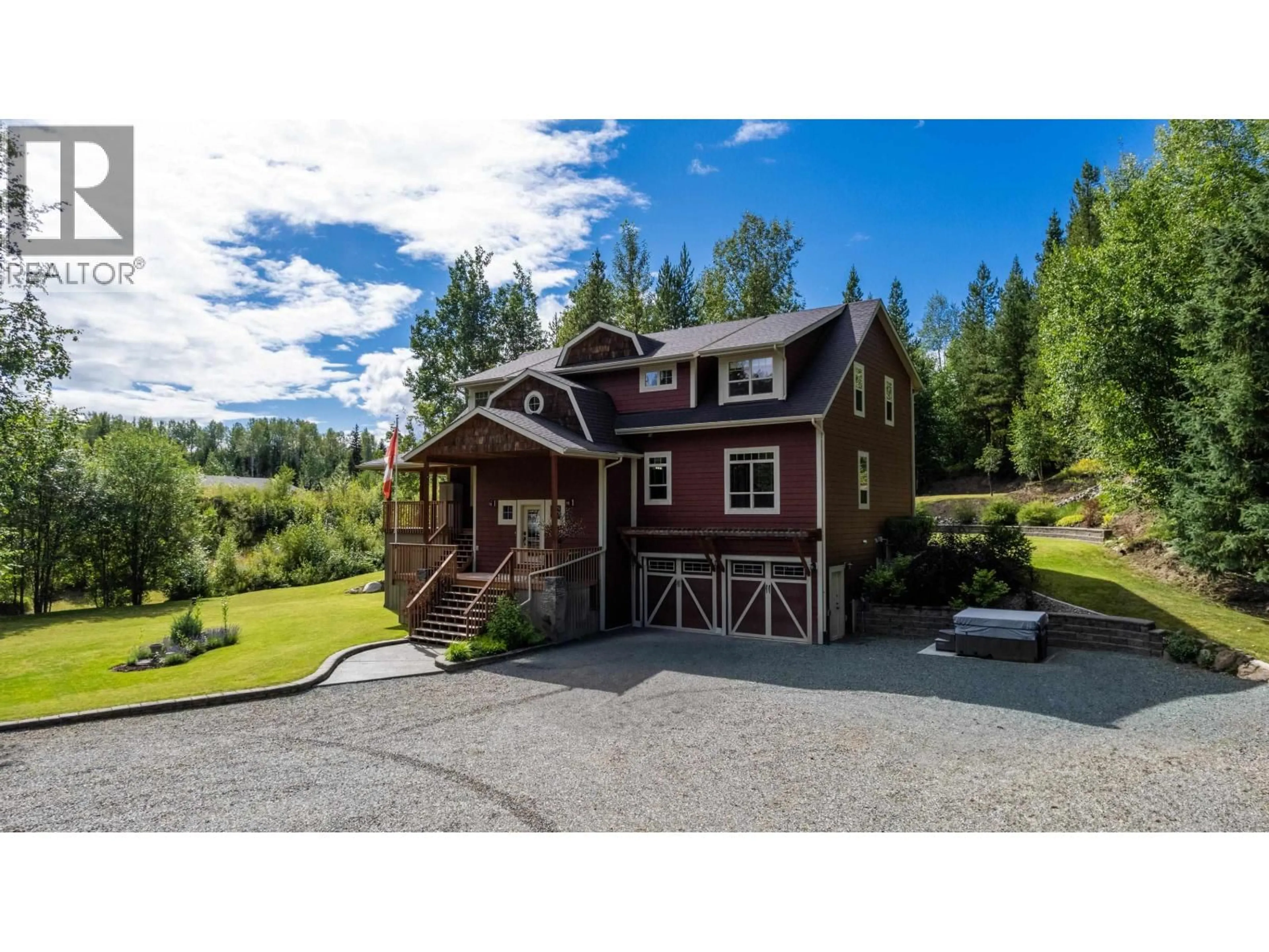 A pic from outside/outdoor area/front of a property/back of a property/a pic from drone, mountain view for 1805 SHARELENE DRIVE, Prince George British Columbia V2M7B6