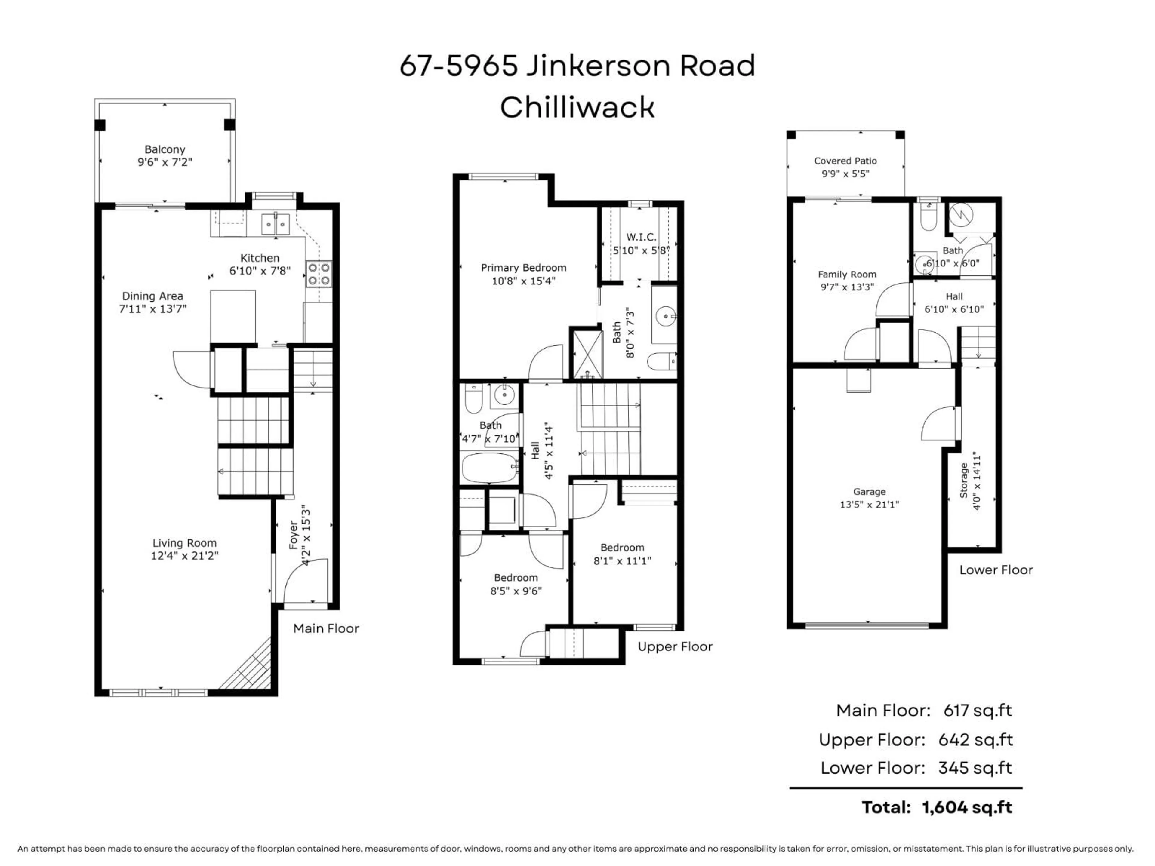 Floor plan for 67 - 5965 JINKERSON ROAD, Chilliwack British Columbia V2R5Z7
