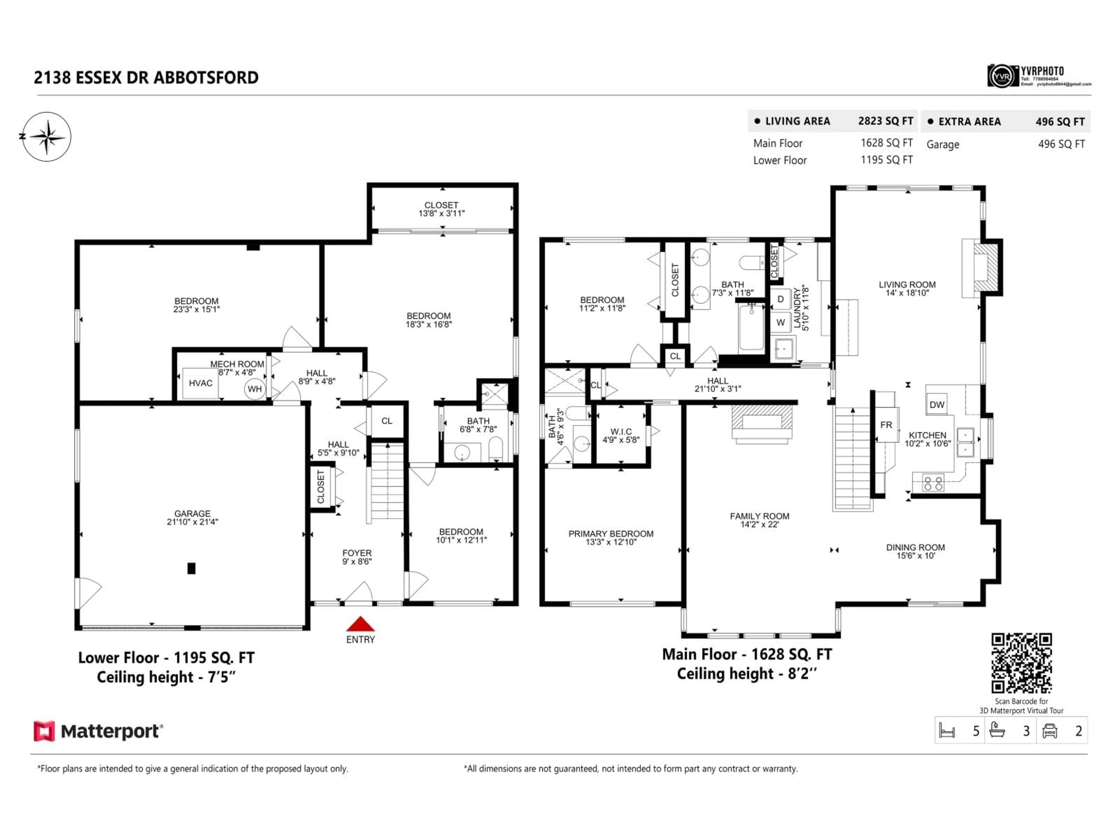 Floor plan for 2138 ESSEX, Abbotsford British Columbia V2S7R8