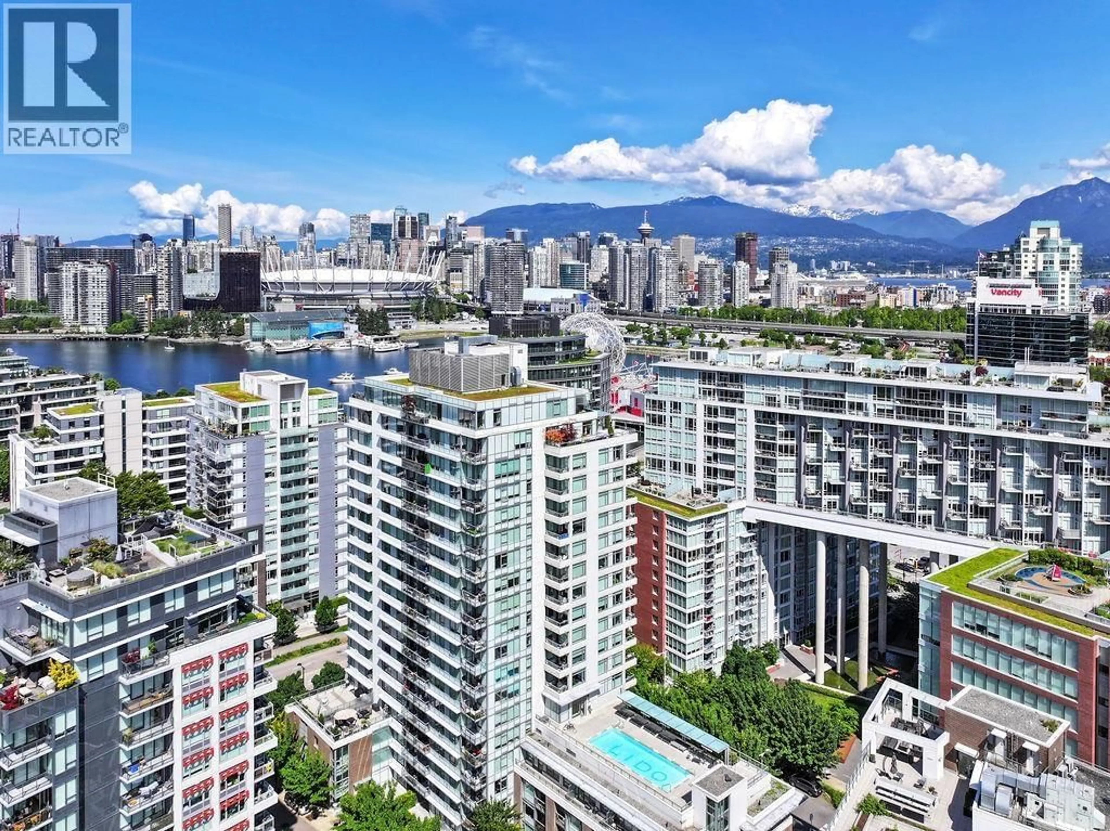 A pic from outside/outdoor area/front of a property/back of a property/a pic from drone, city buildings view from balcony for 1503 - 110 SWITCHMEN STREET, Vancouver British Columbia V6A0C6