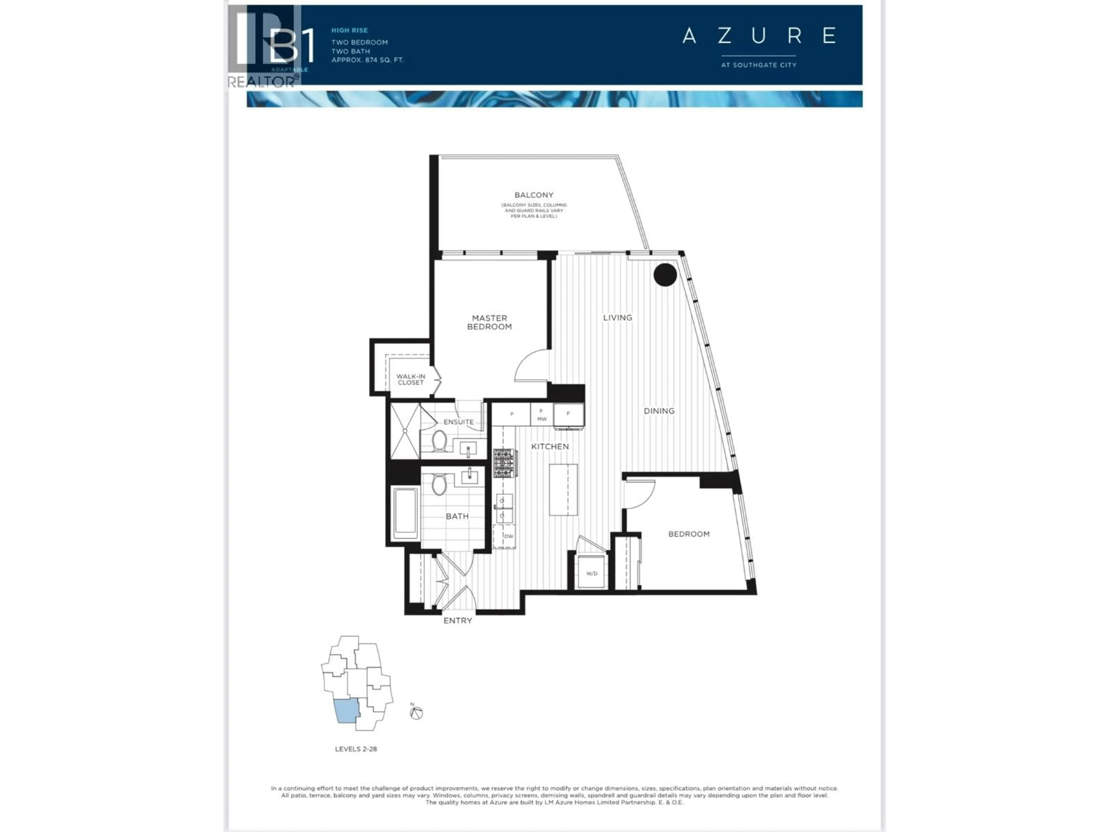 Floor plan for 1808 - 7683 PARK CRESCENT, Burnaby British Columbia V3N0J4