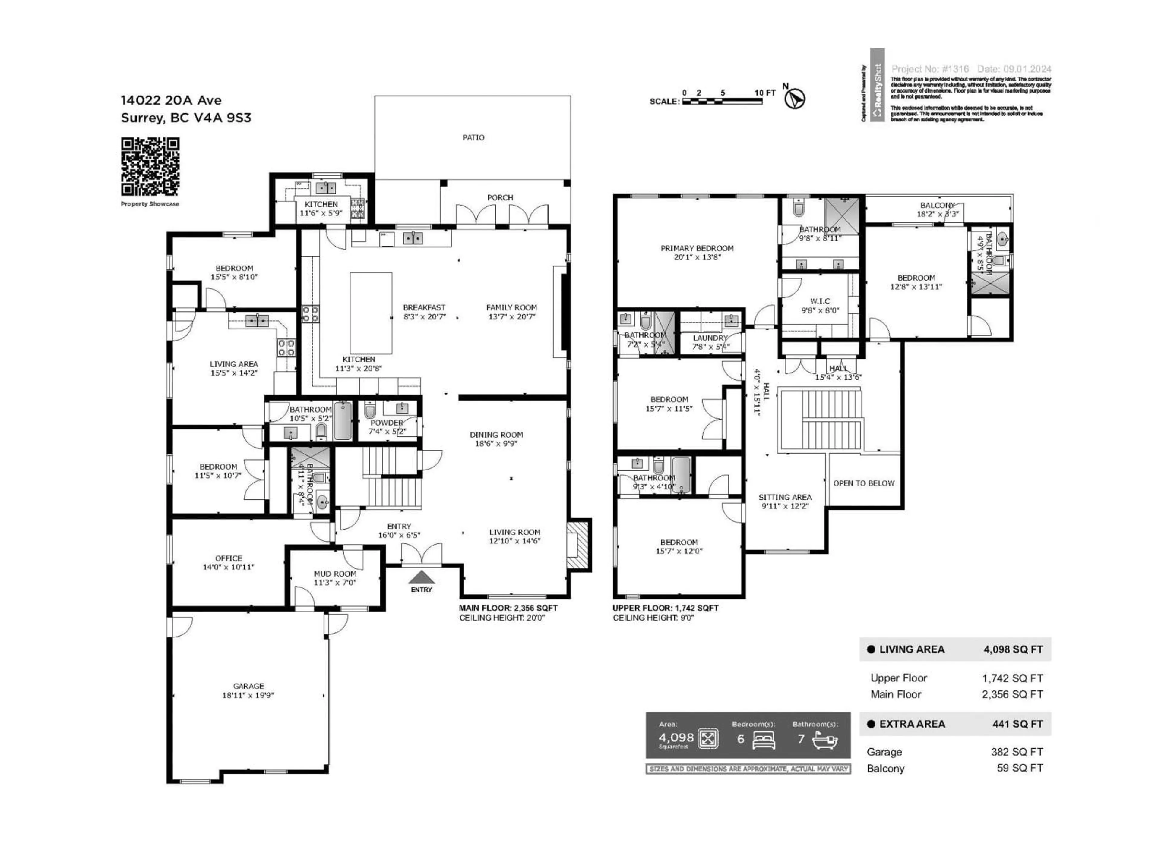 Floor plan for 14022 20A, Surrey British Columbia V4A9S3