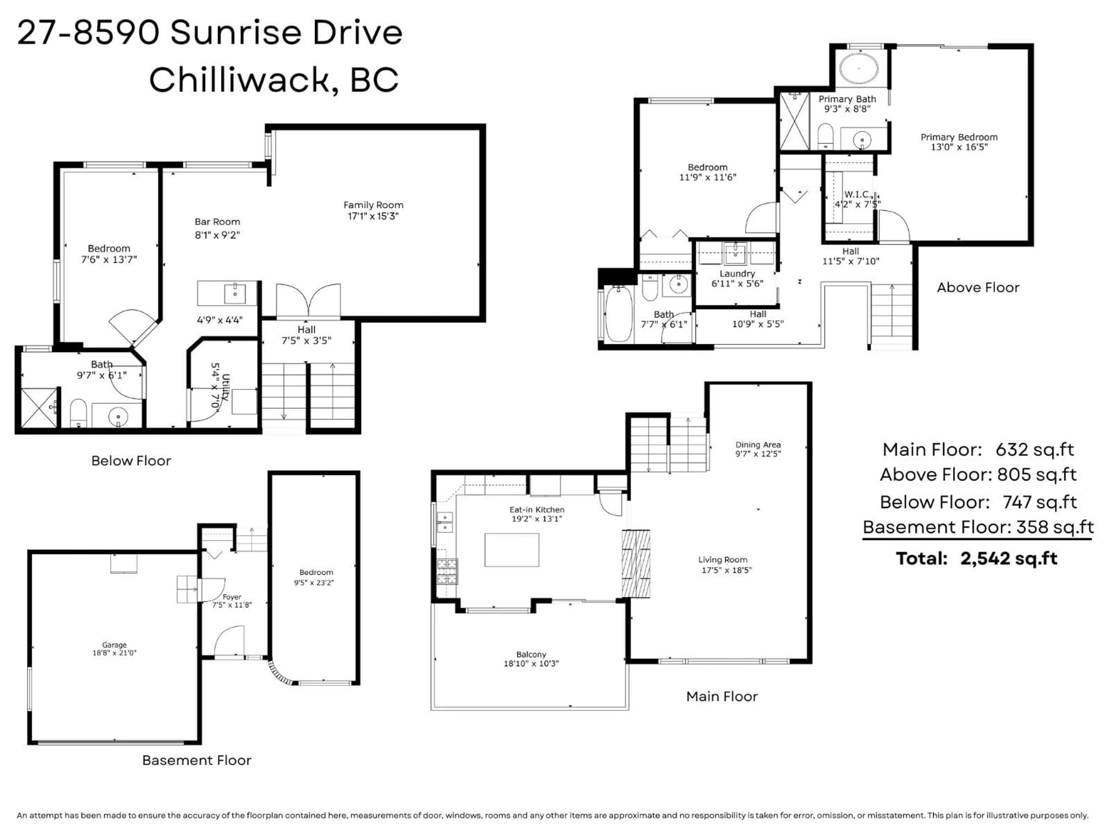 Floor plan for 27 - 8590 SUNRISE DRIVE, Chilliwack British Columbia V2R3Z4