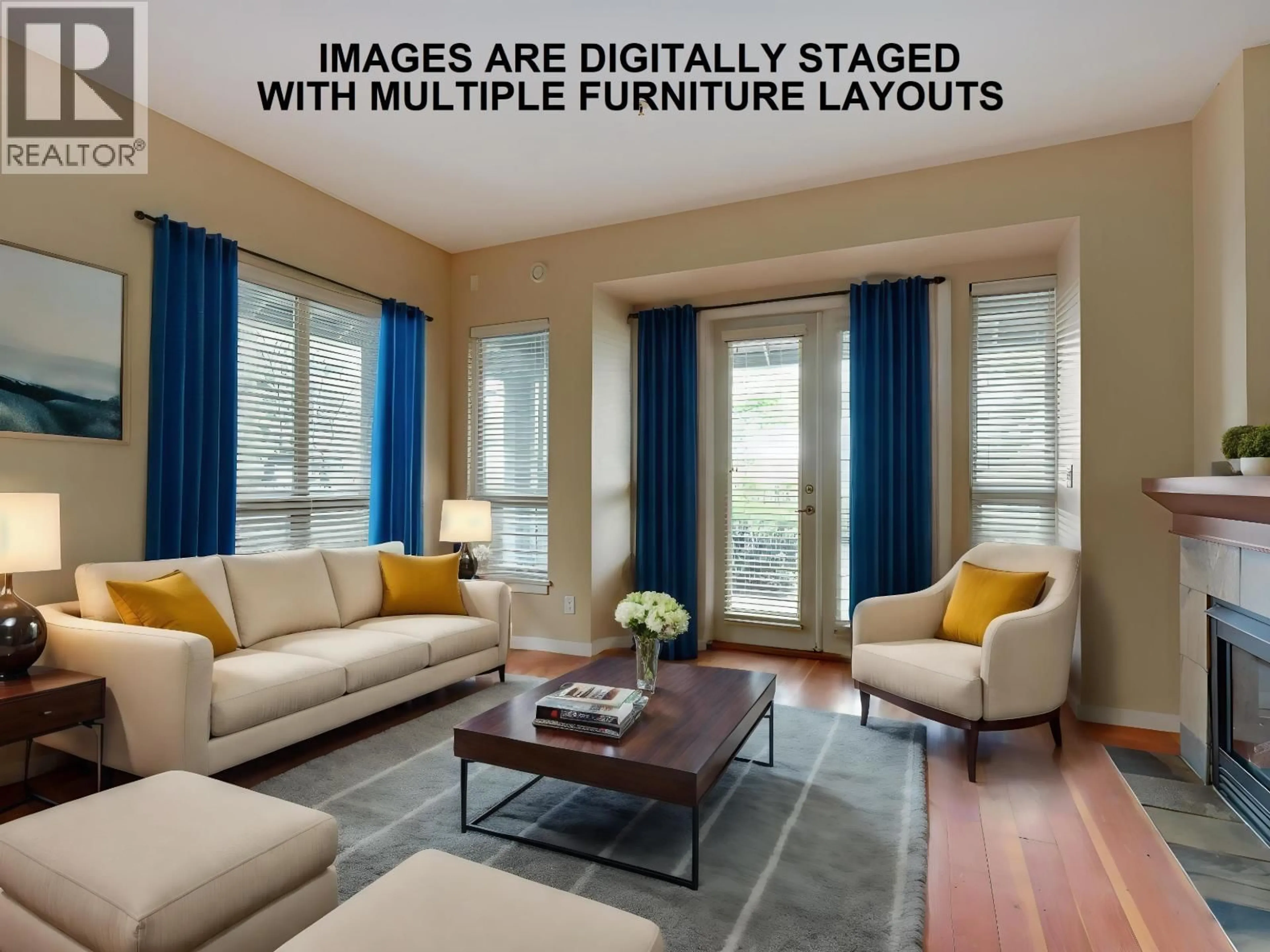 Living room with furniture, wood/laminate floor for 125 - 250 SALTER STREET, New Westminster British Columbia V3M0B7