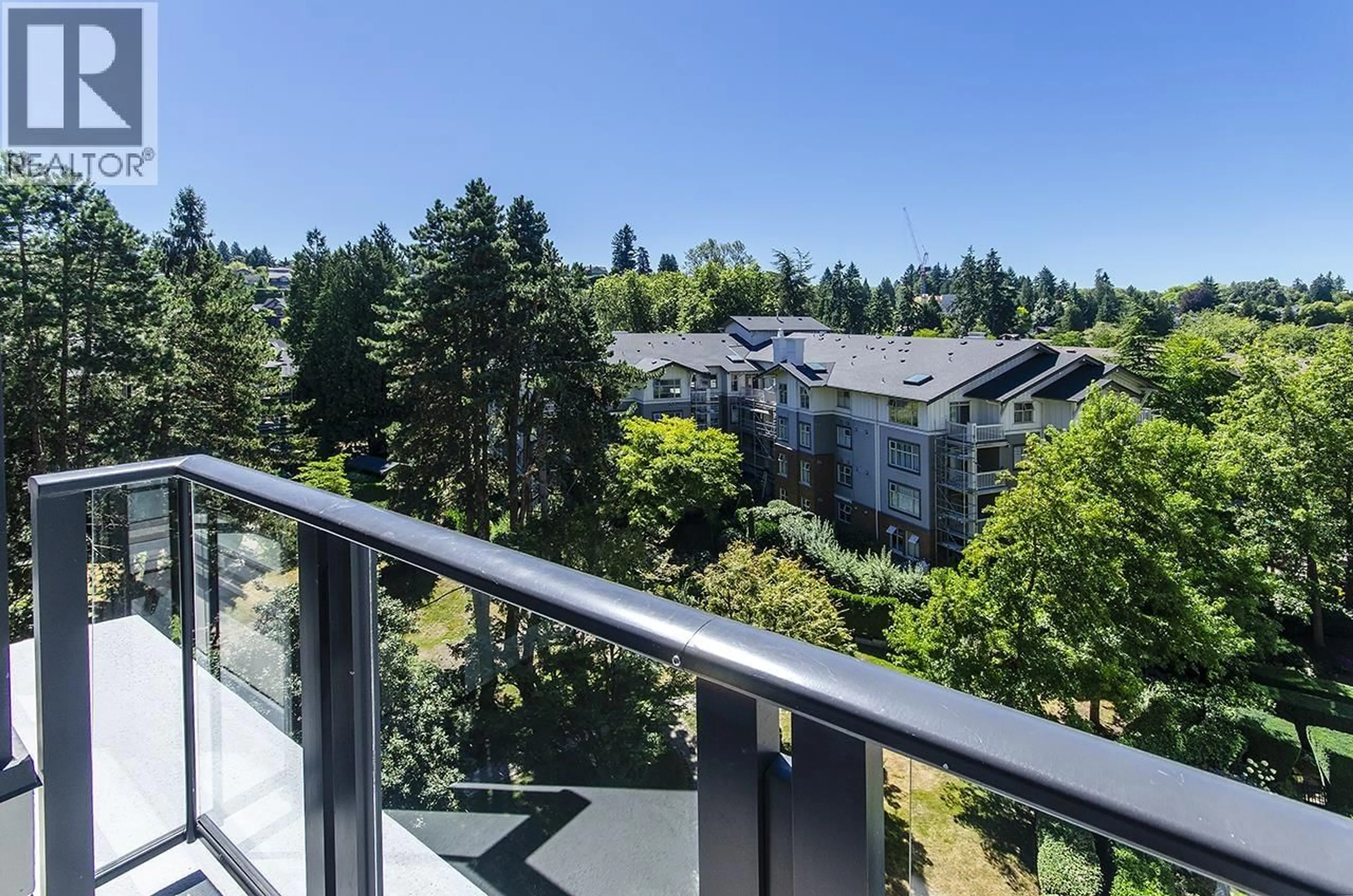 Balcony in the apartment, city buildings view from balcony for 714 - 4759 VALLEY DRIVE, Vancouver British Columbia V6J4B7