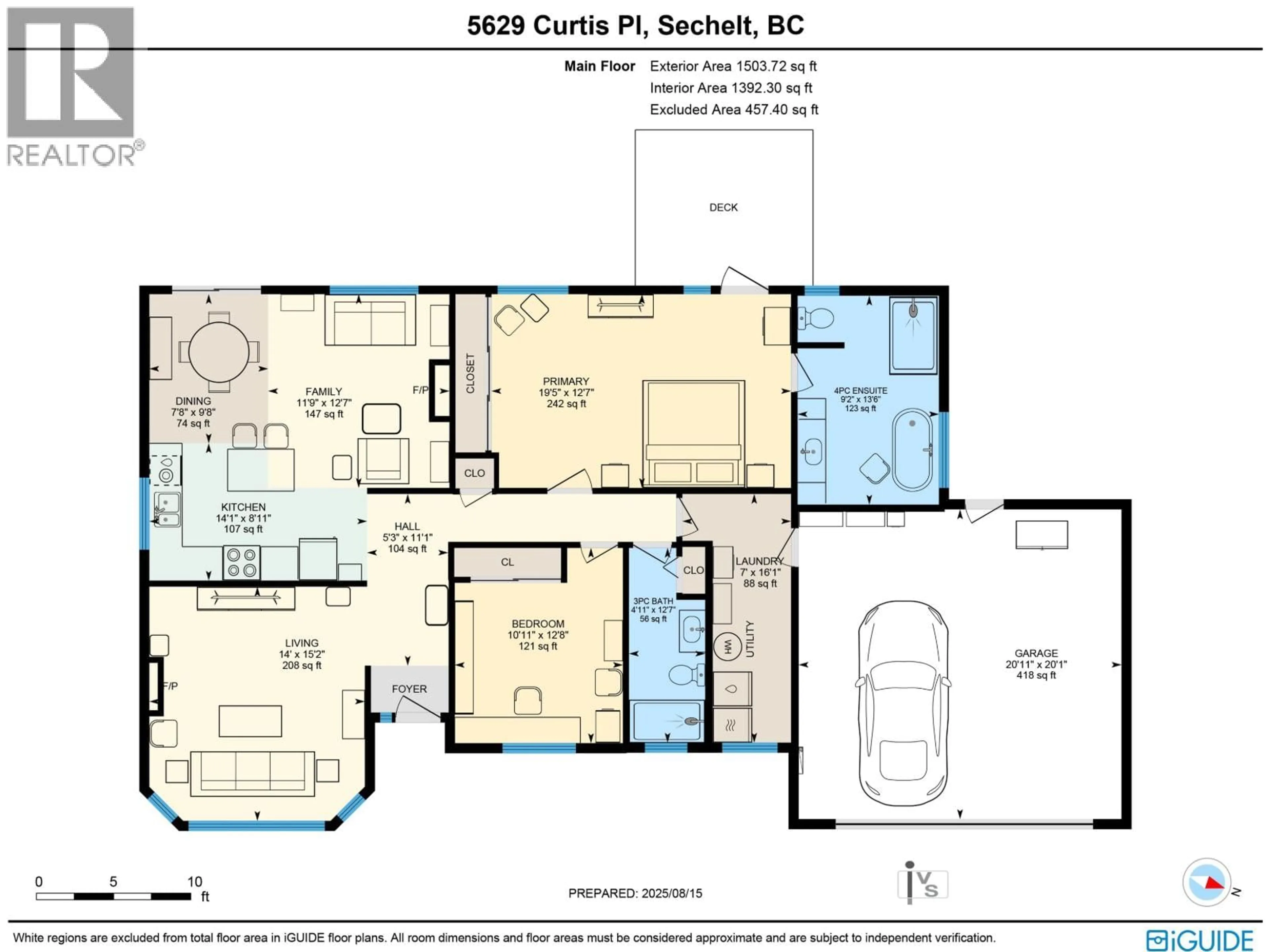 Floor plan for 5629 CURTIS PLACE, Sechelt British Columbia V7Z0R9