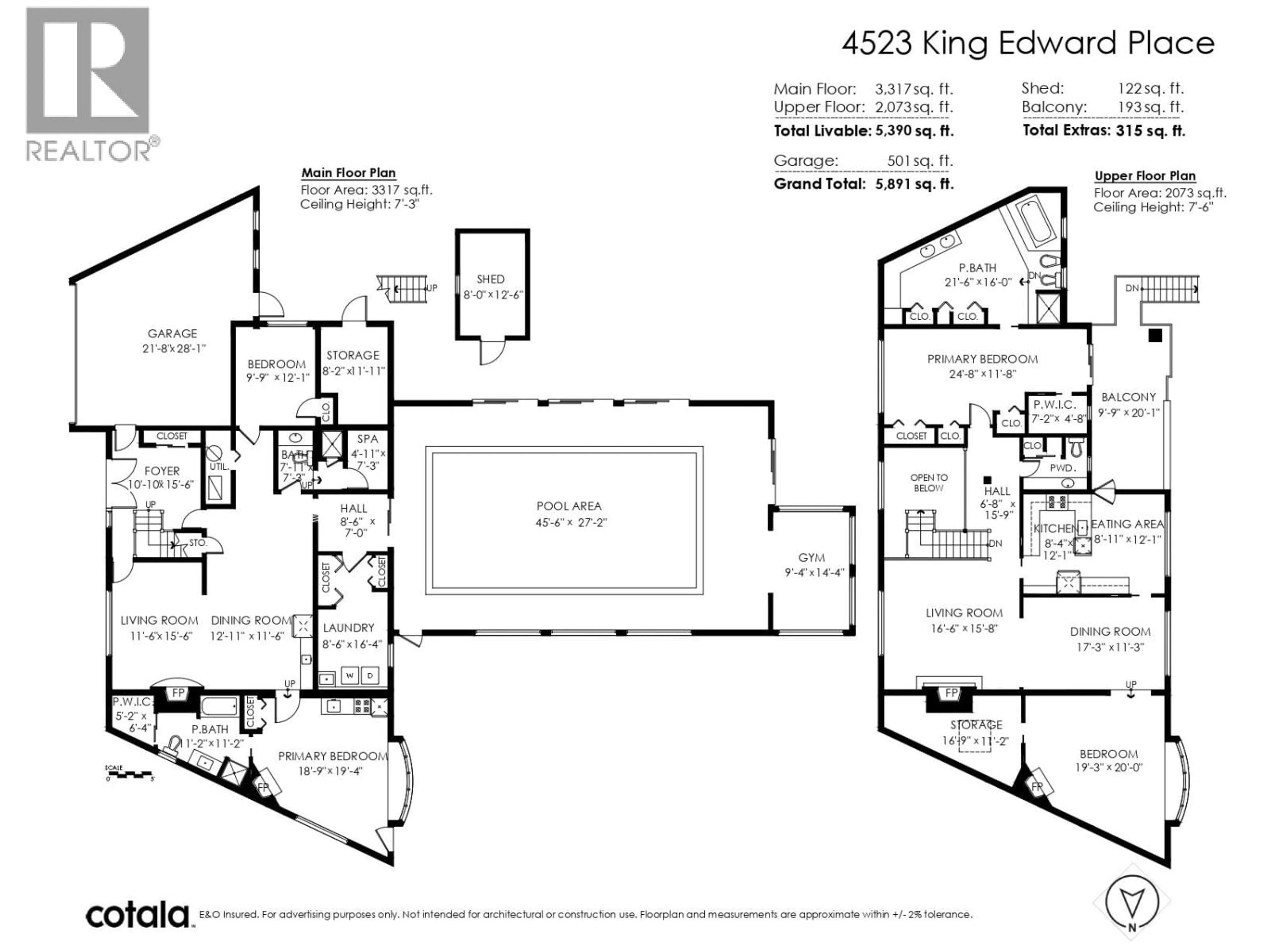 Floor plan for 4523 KING EDWARD PLACE, Delta British Columbia V4K2R2