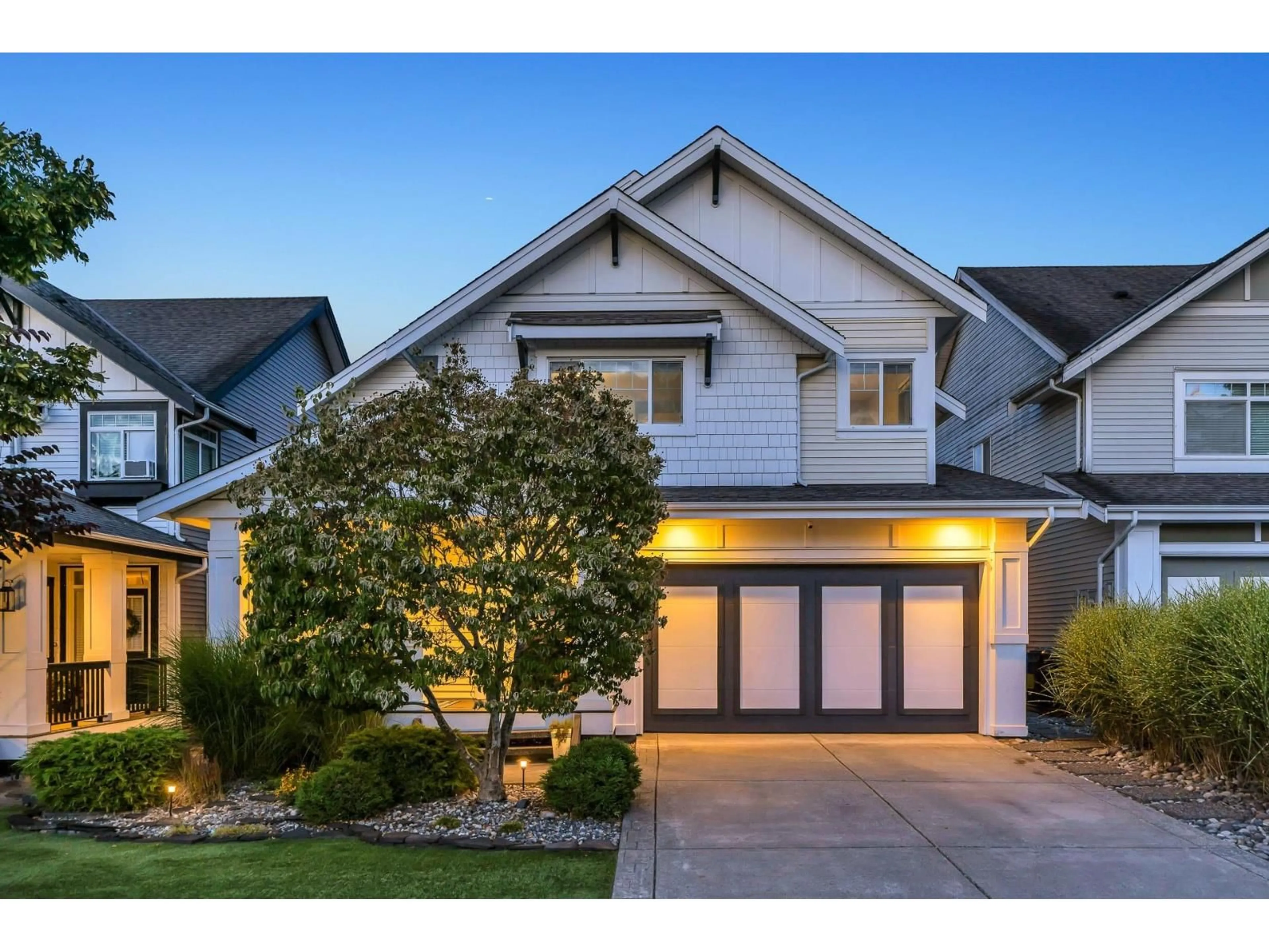 Home with vinyl exterior material, street for 8344 209A, Langley British Columbia V2Y3R9