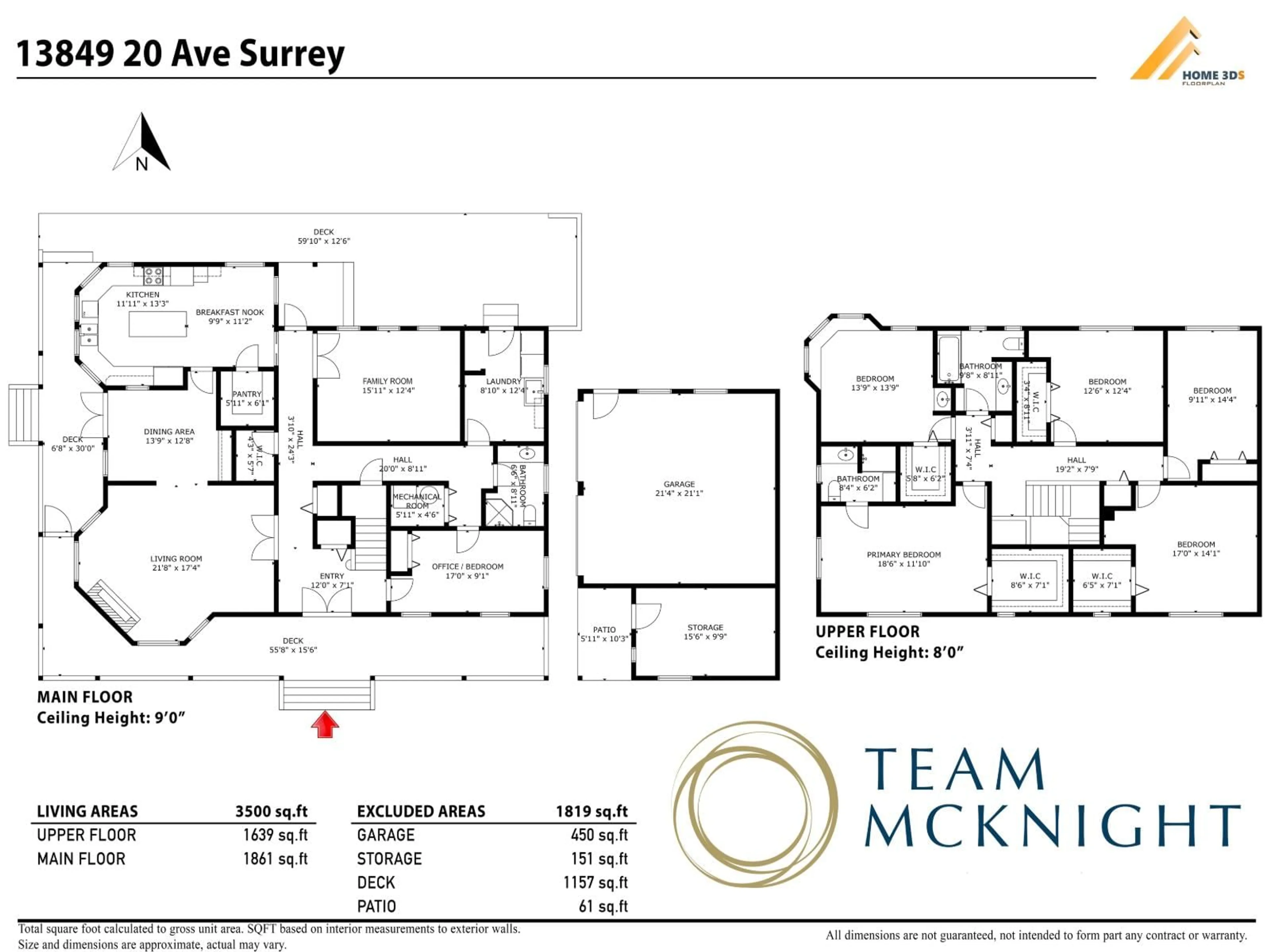 Floor plan for 13849 20, Surrey British Columbia V4A2A1