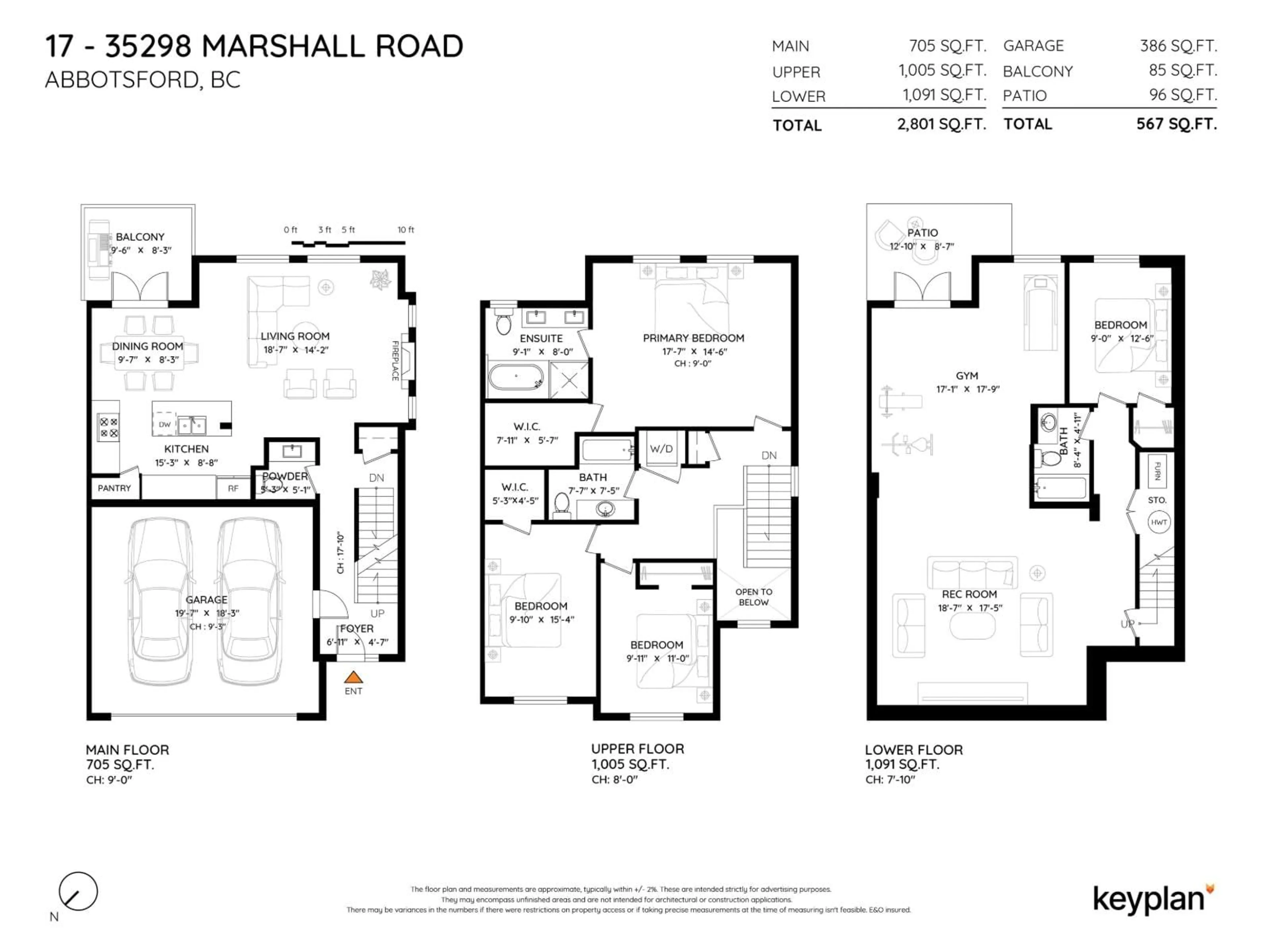 Floor plan for 17 - 35298 MARSHALL, Abbotsford British Columbia V3G0E2