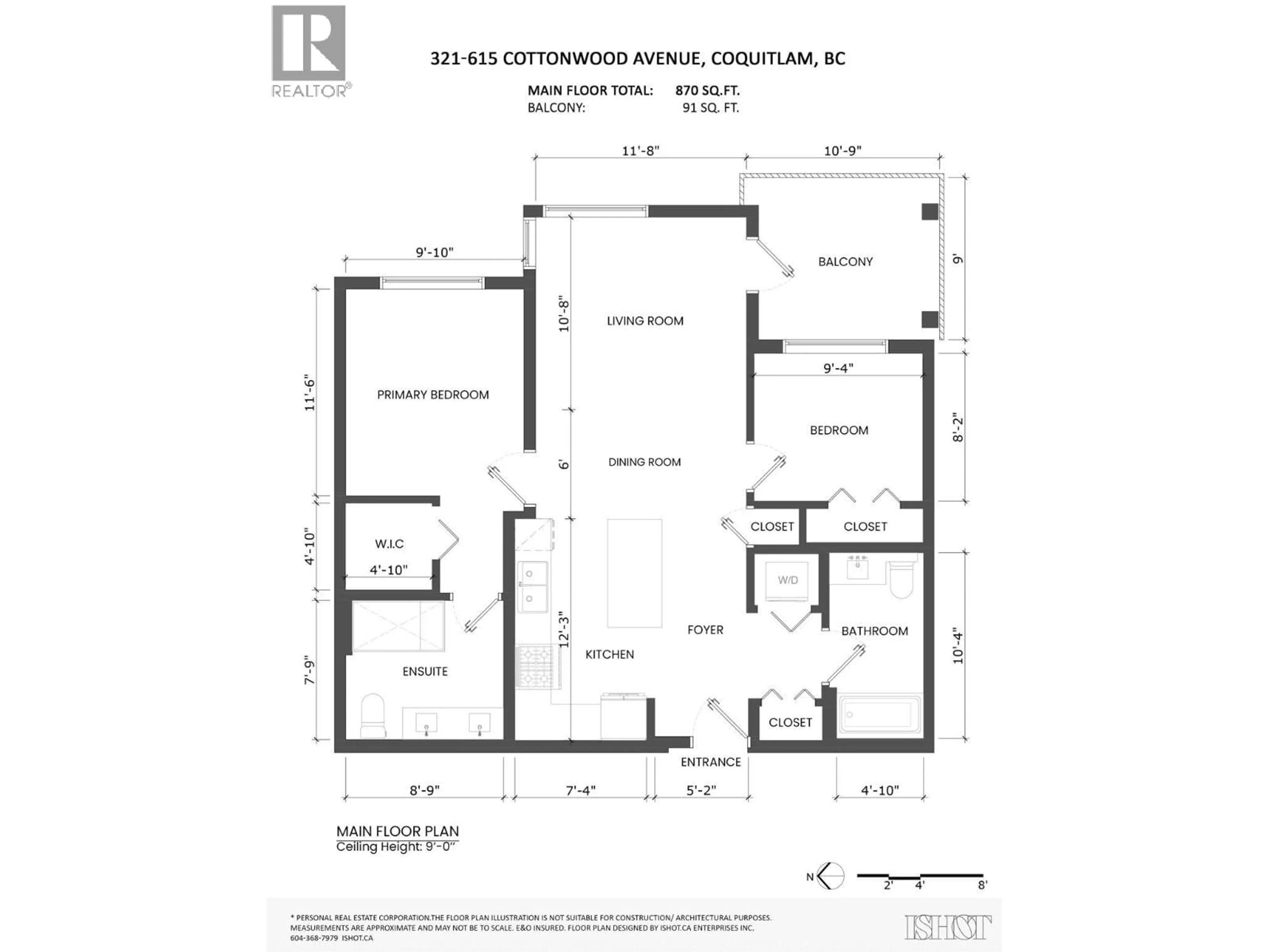 Floor plan for 321 - 615 COTTONWOOD AVENUE, Coquitlam British Columbia V3J2S5