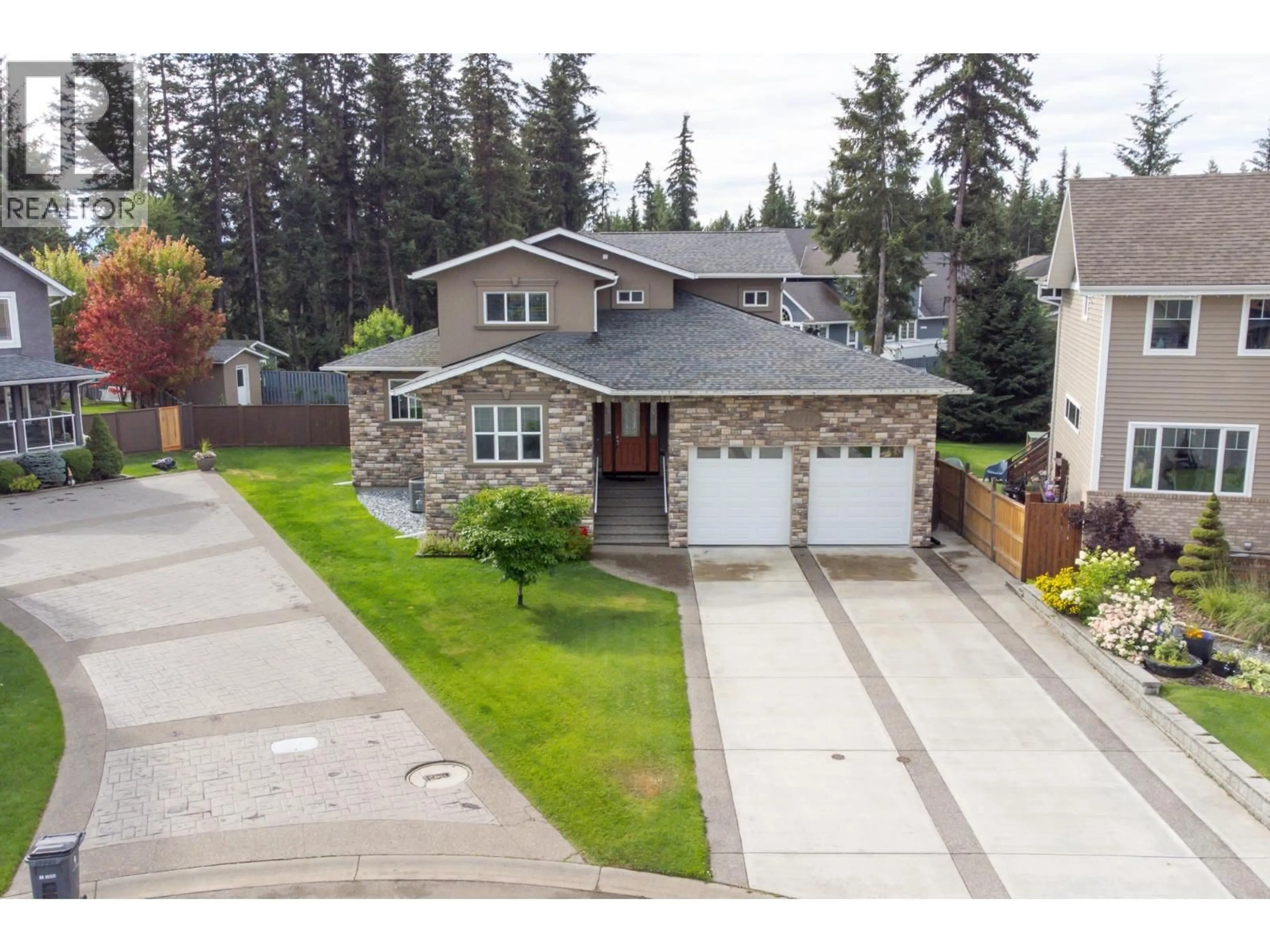 A pic from outside/outdoor area/front of a property/back of a property/a pic from drone, street for 7817 GUERRIER PLACE, Prince George British Columbia V2N0A5