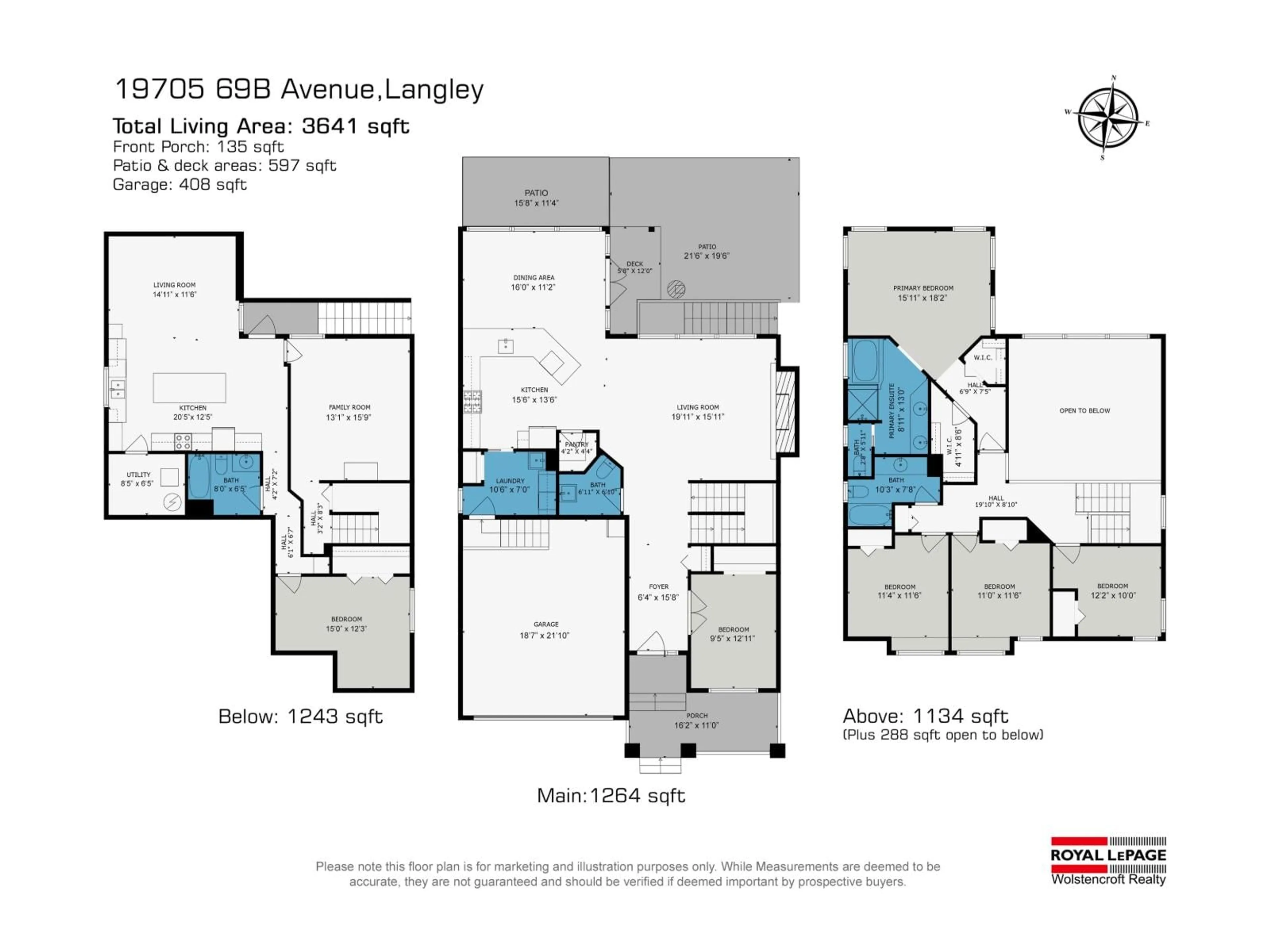 Floor plan for 19705 69B, Langley British Columbia V2Y0C6