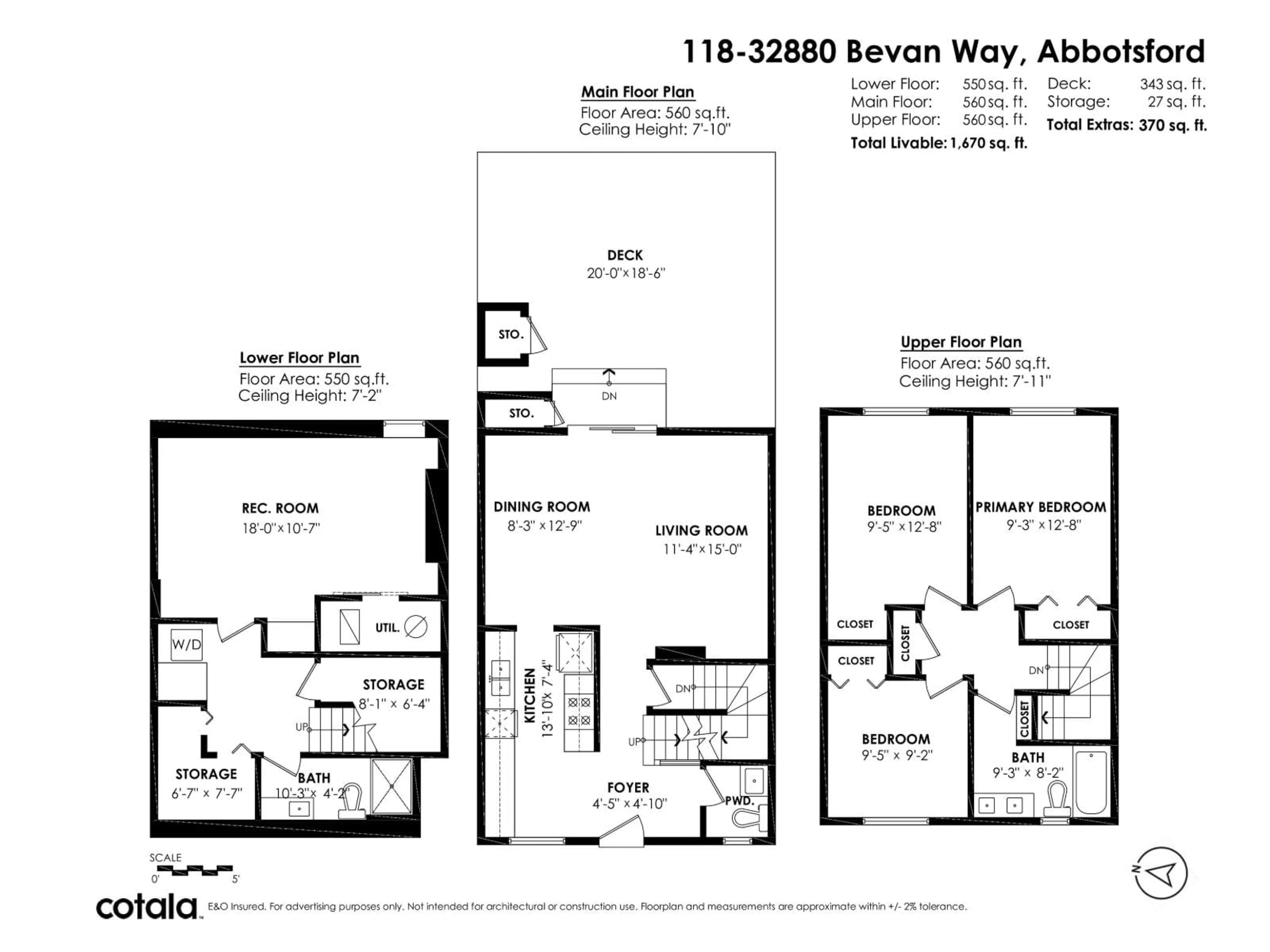 Floor plan for 118 - 32880 BEVAN, Abbotsford British Columbia V2S6R3