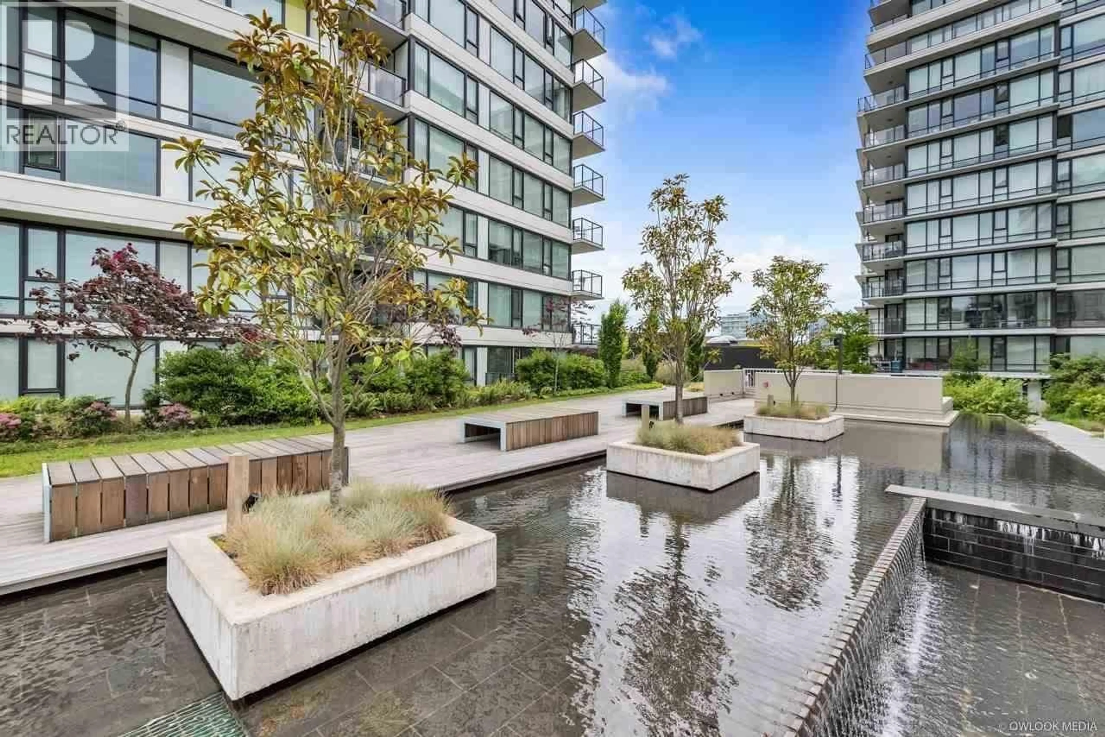 Patio, water/lake/river/ocean view for 205 - 7733 FIRBRIDGE WAY, Richmond British Columbia V6X0M7