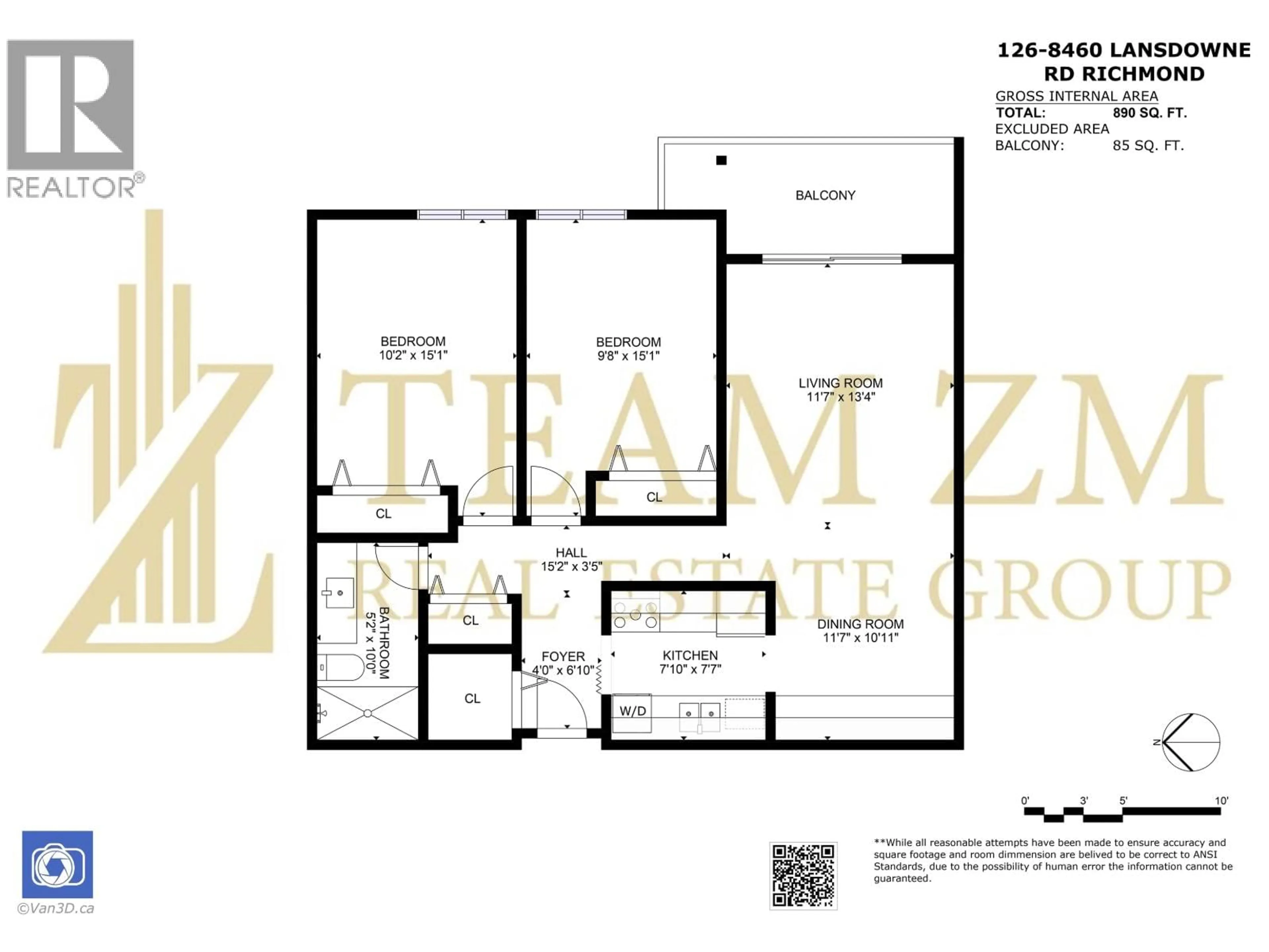 Floor plan for 126 - 8460 LANSDOWNE ROAD, Richmond British Columbia V6X3G8