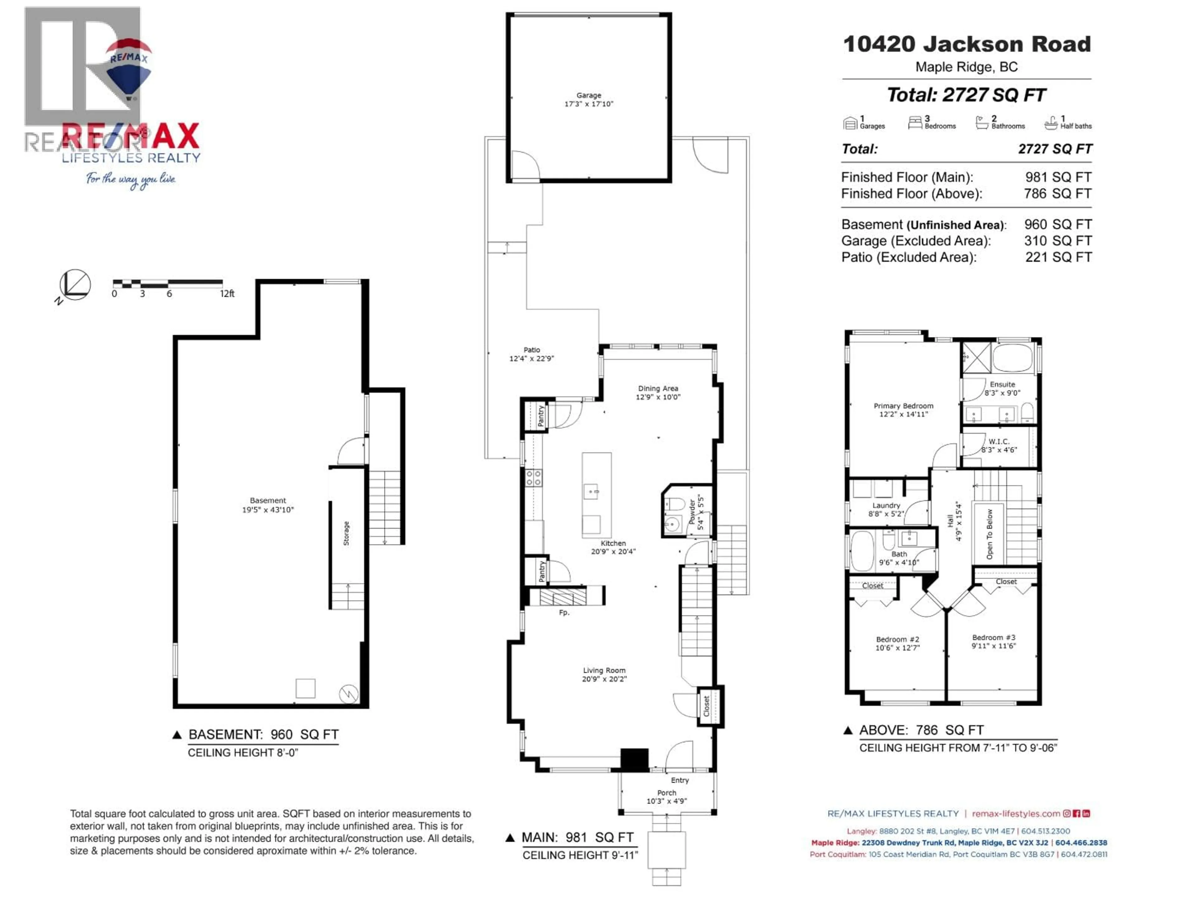 Floor plan for 10420 JACKSON ROAD, Maple Ridge British Columbia V2W0H8