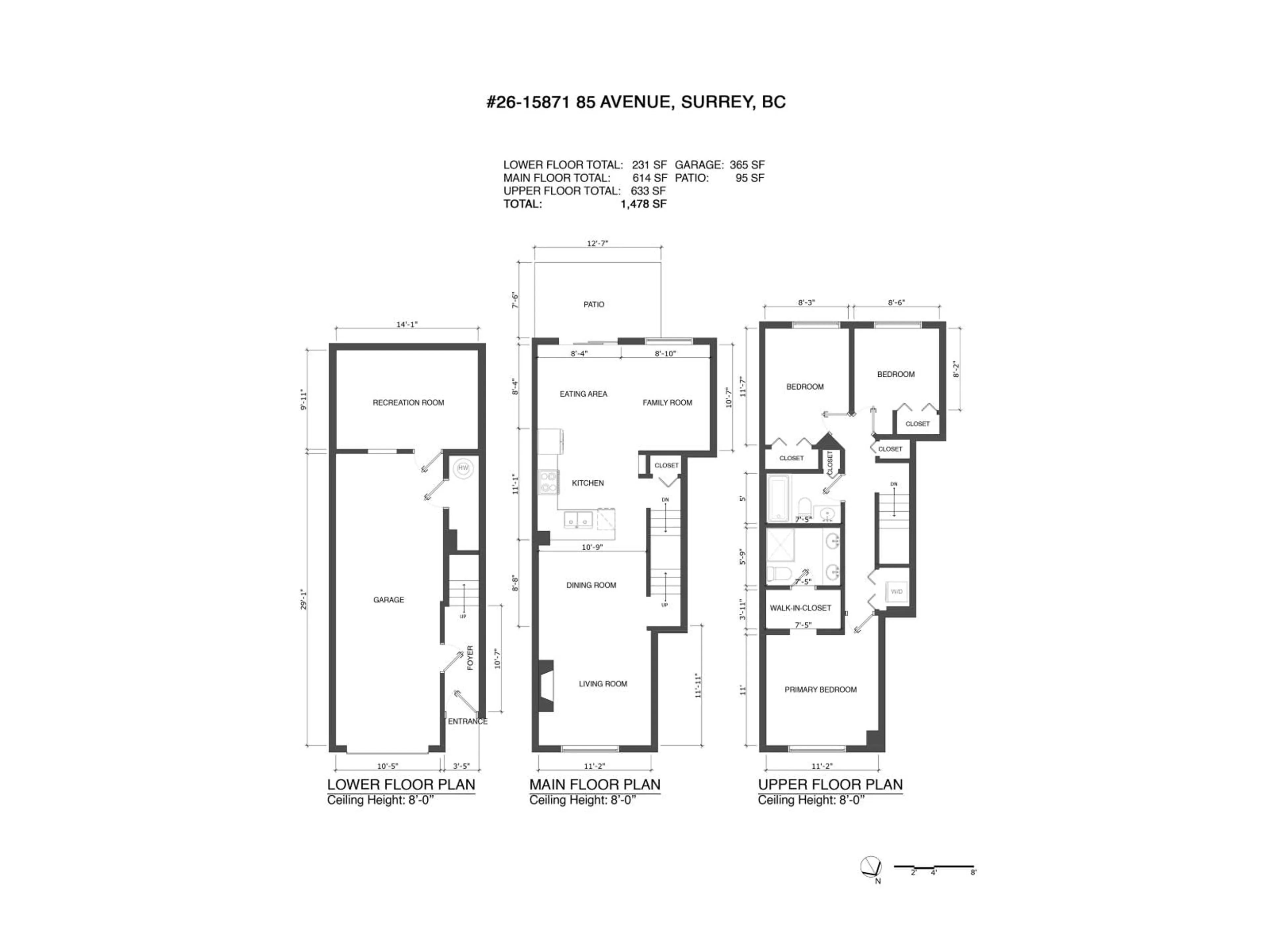 Floor plan for 26 - 15871 85, Surrey British Columbia V4N0Y9