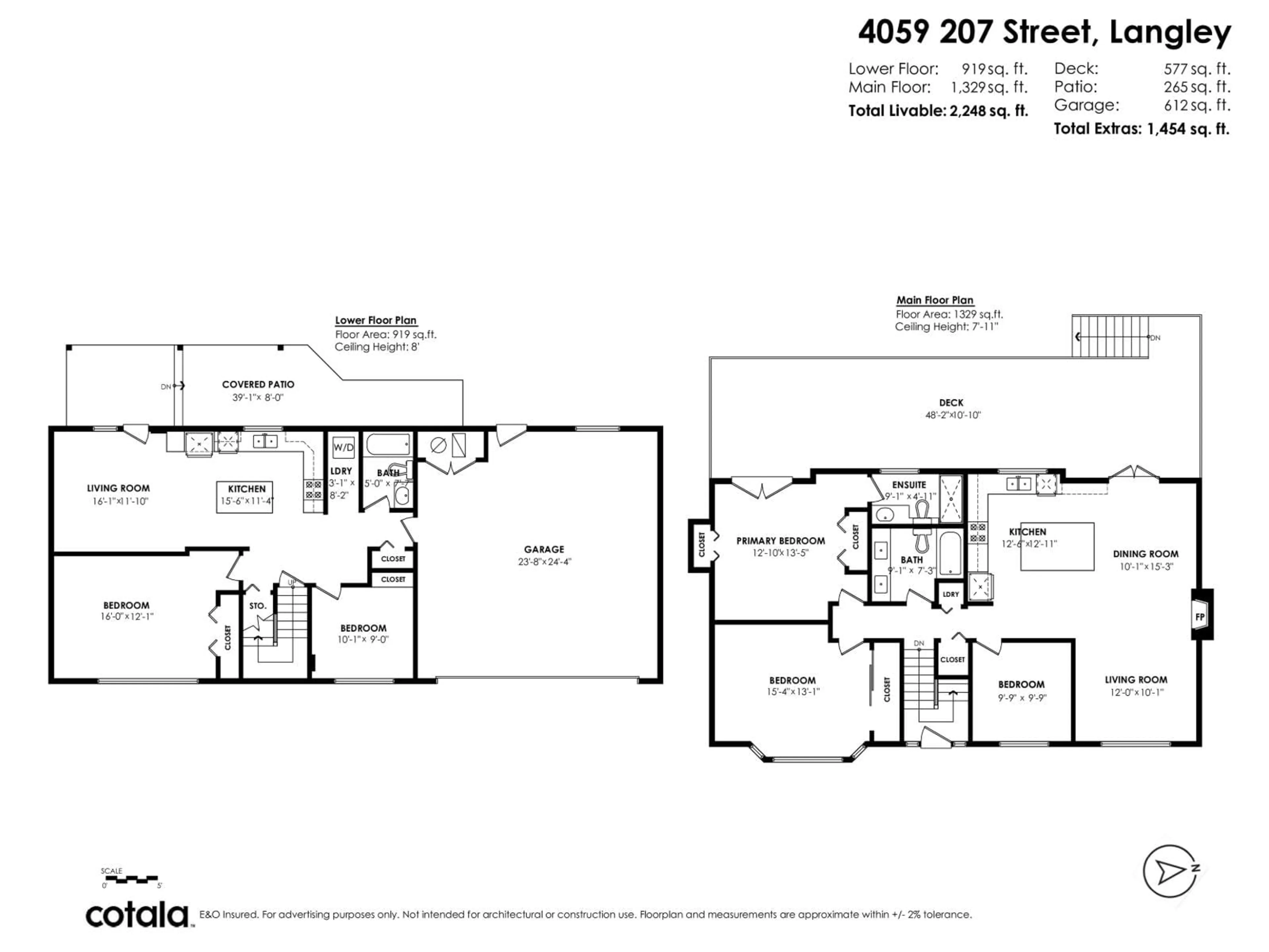 Floor plan for 4059 207, Langley British Columbia V3A2E2