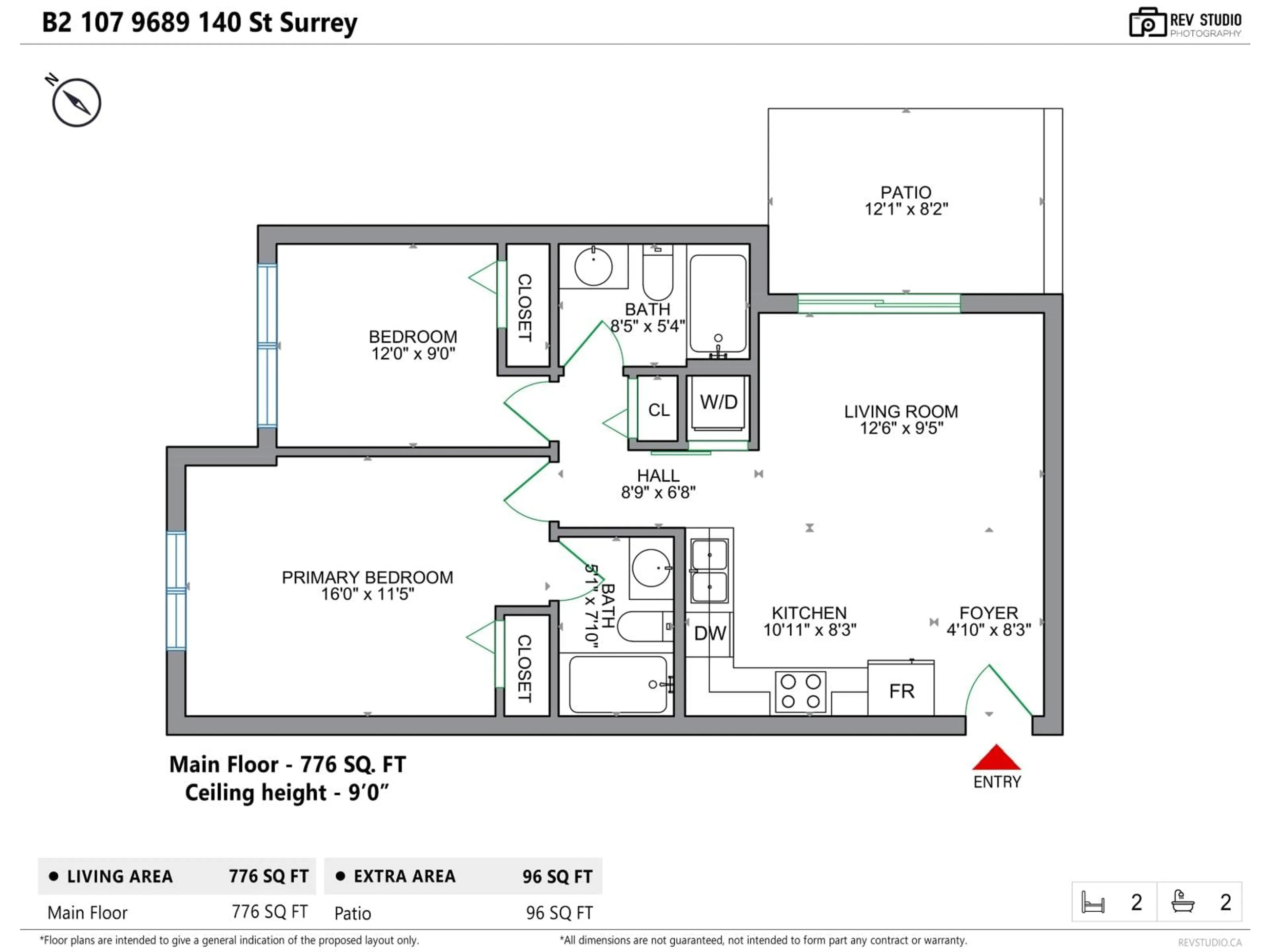 Floor plan for B107 - 9689 140, Surrey British Columbia V3T0P3