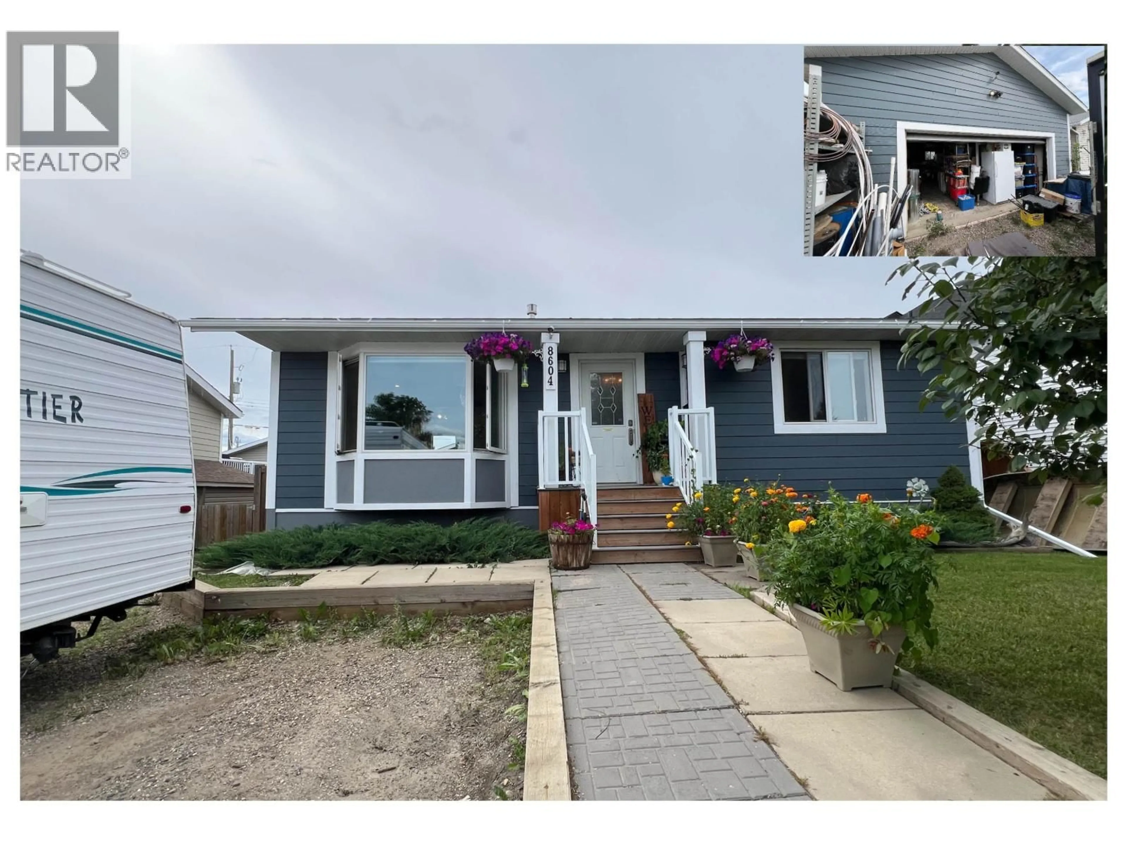 A pic from outside/outdoor area/front of a property/back of a property/a pic from drone, street for 8604 78A STREET, Fort St. John British Columbia V1J3B1