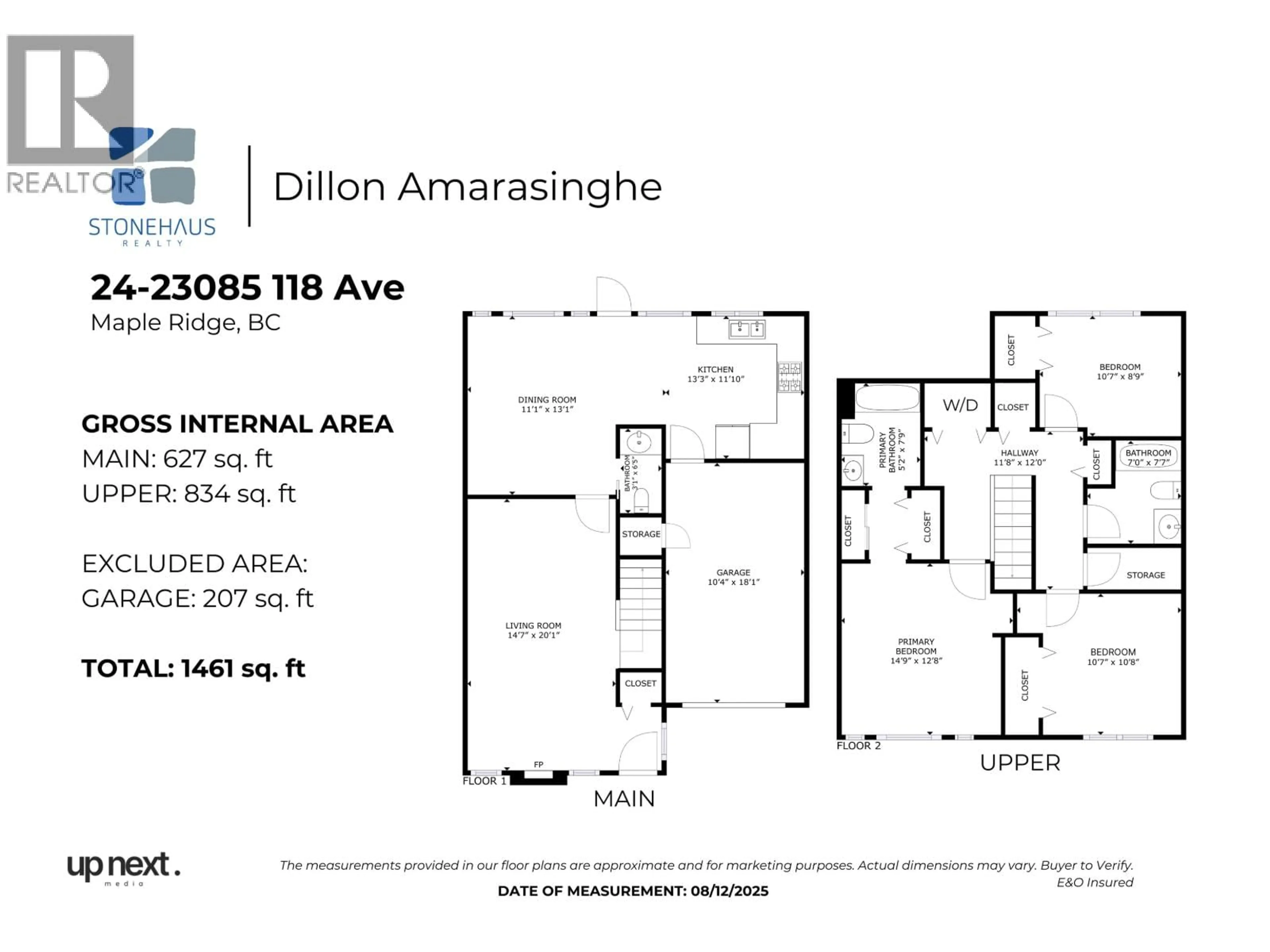 Floor plan for 24 - 23085 118 AVENUE, Maple Ridge British Columbia V2X3J7
