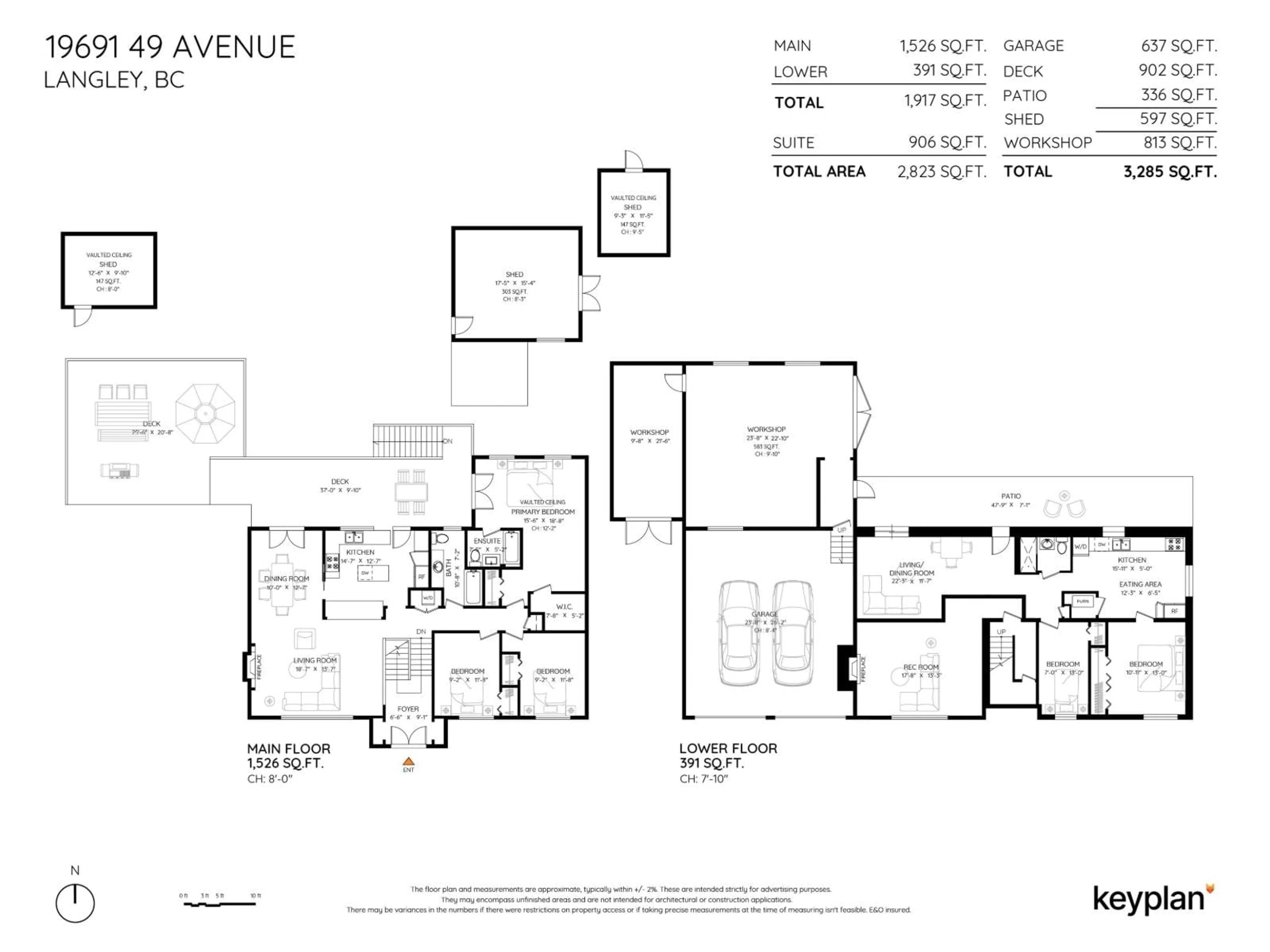 Floor plan for 19691 49, Langley British Columbia V3A3R2