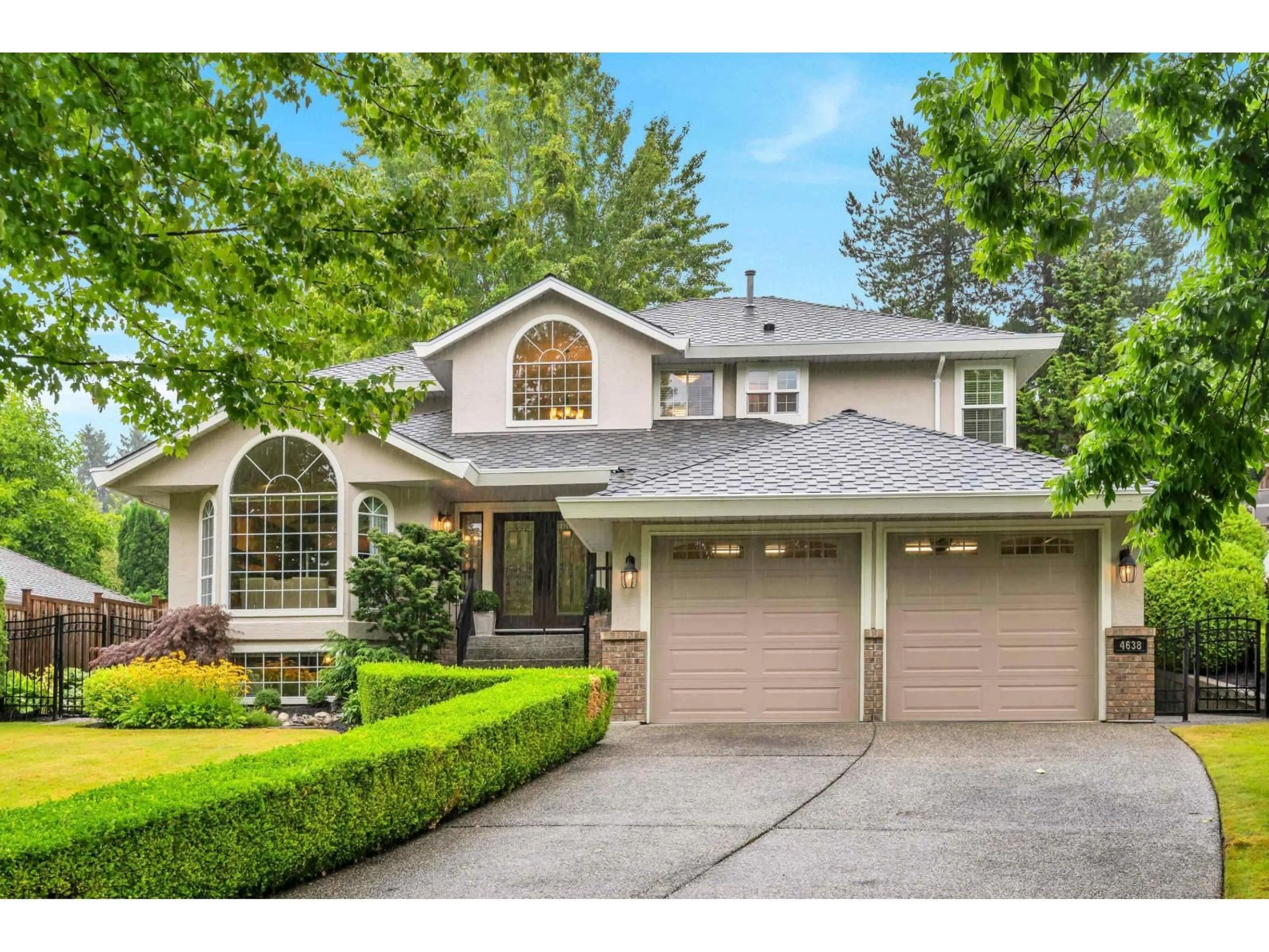 Home with vinyl exterior material, street for 4638 215B, Langley British Columbia V3A9E8
