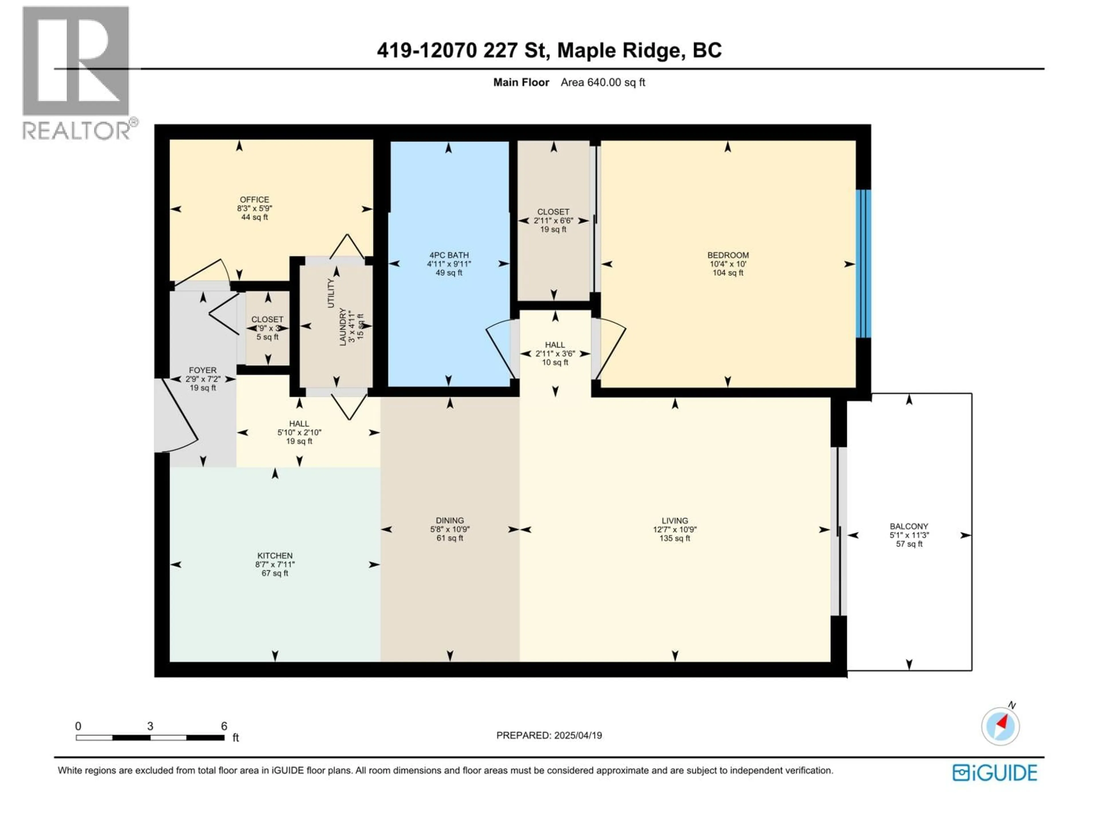 Floor plan for 419 - 12070 227 STREET, Maple Ridge British Columbia V6R2T3