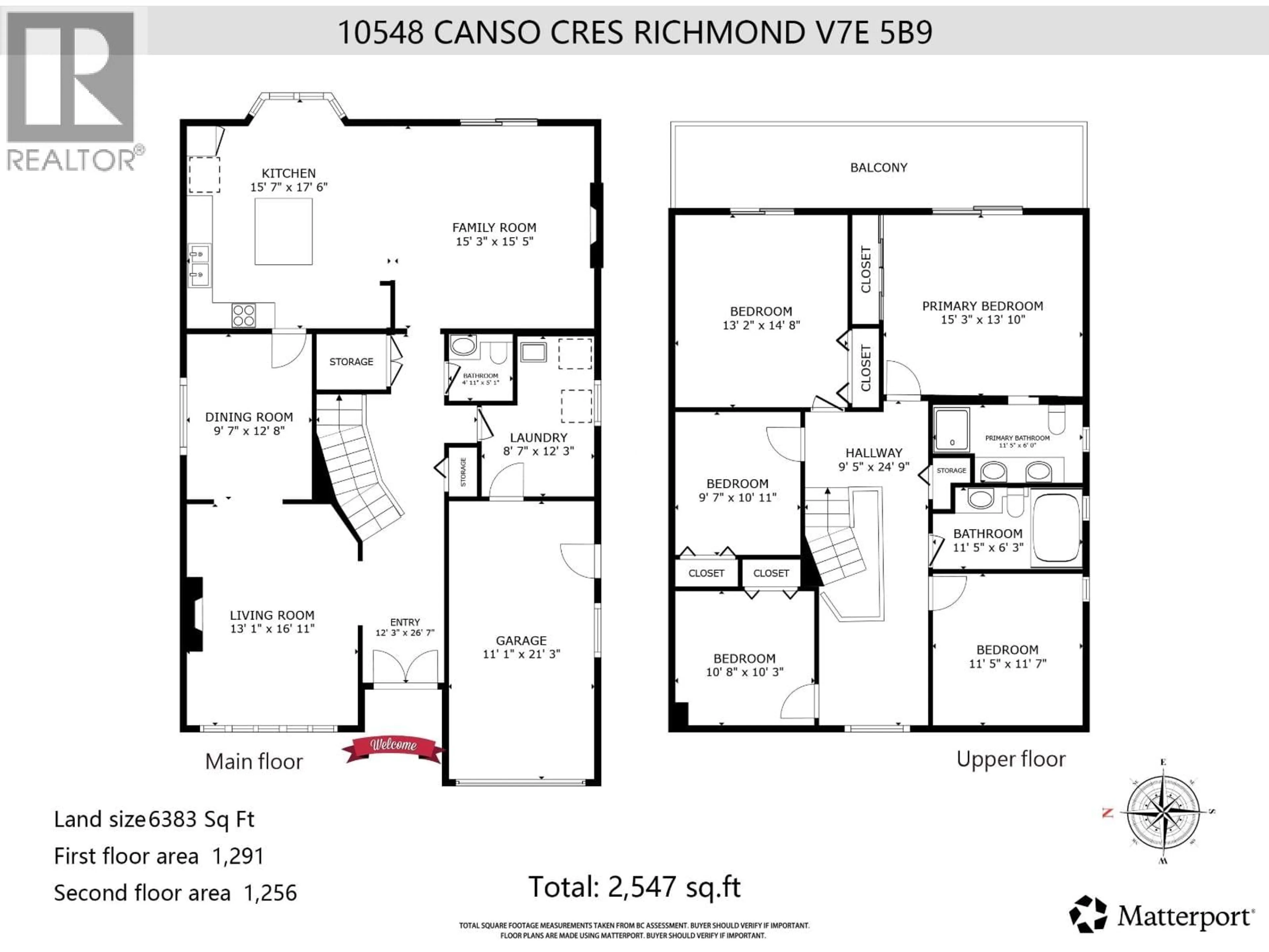 Floor plan for 10548 CANSO CRESCENT, Richmond British Columbia V7E5B9