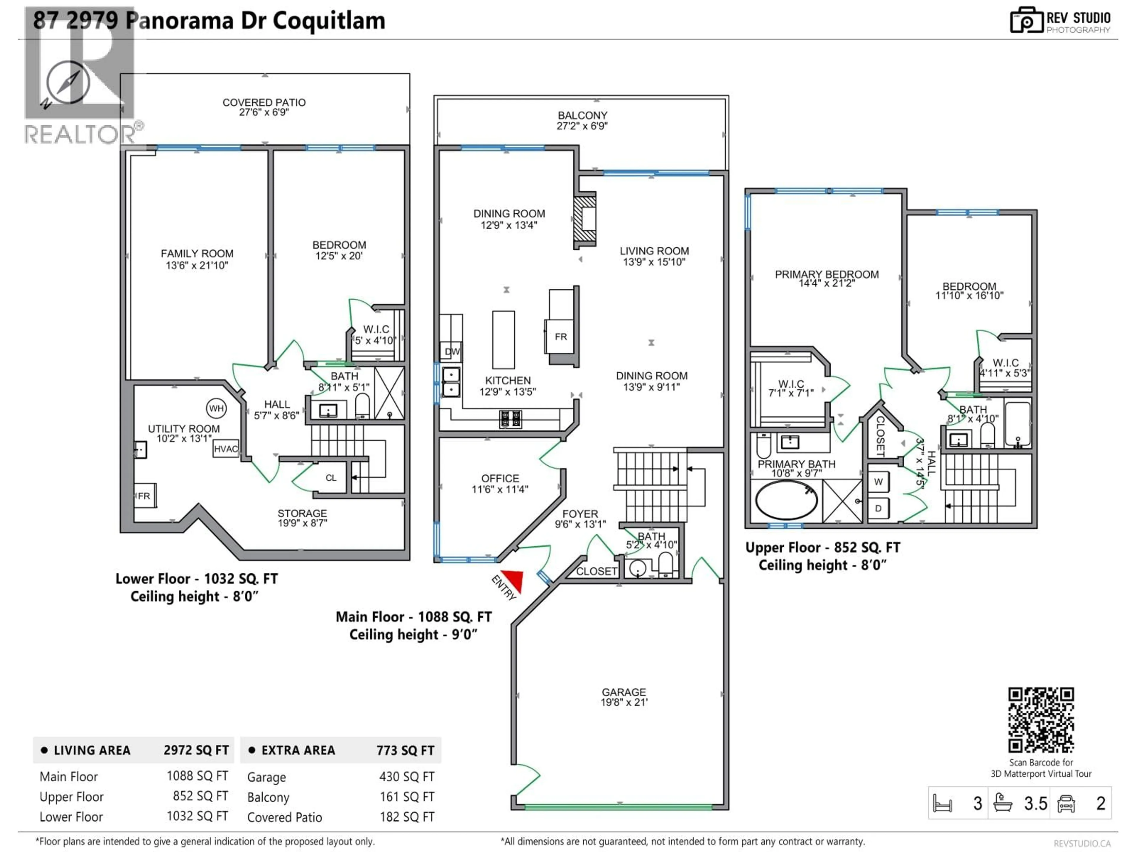 Floor plan for 87 - 2979 PANORAMA DRIVE, Coquitlam British Columbia V3E2W8