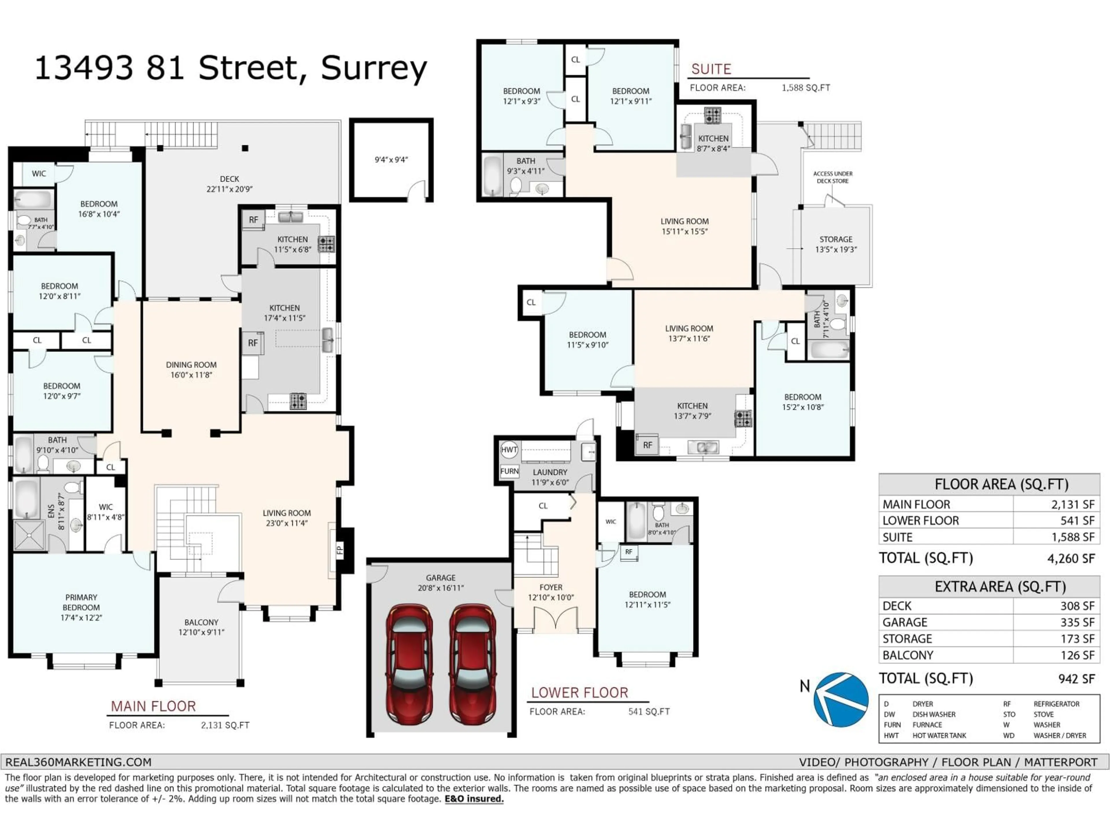 Floor plan for 13493 81, Surrey British Columbia V3W3C6