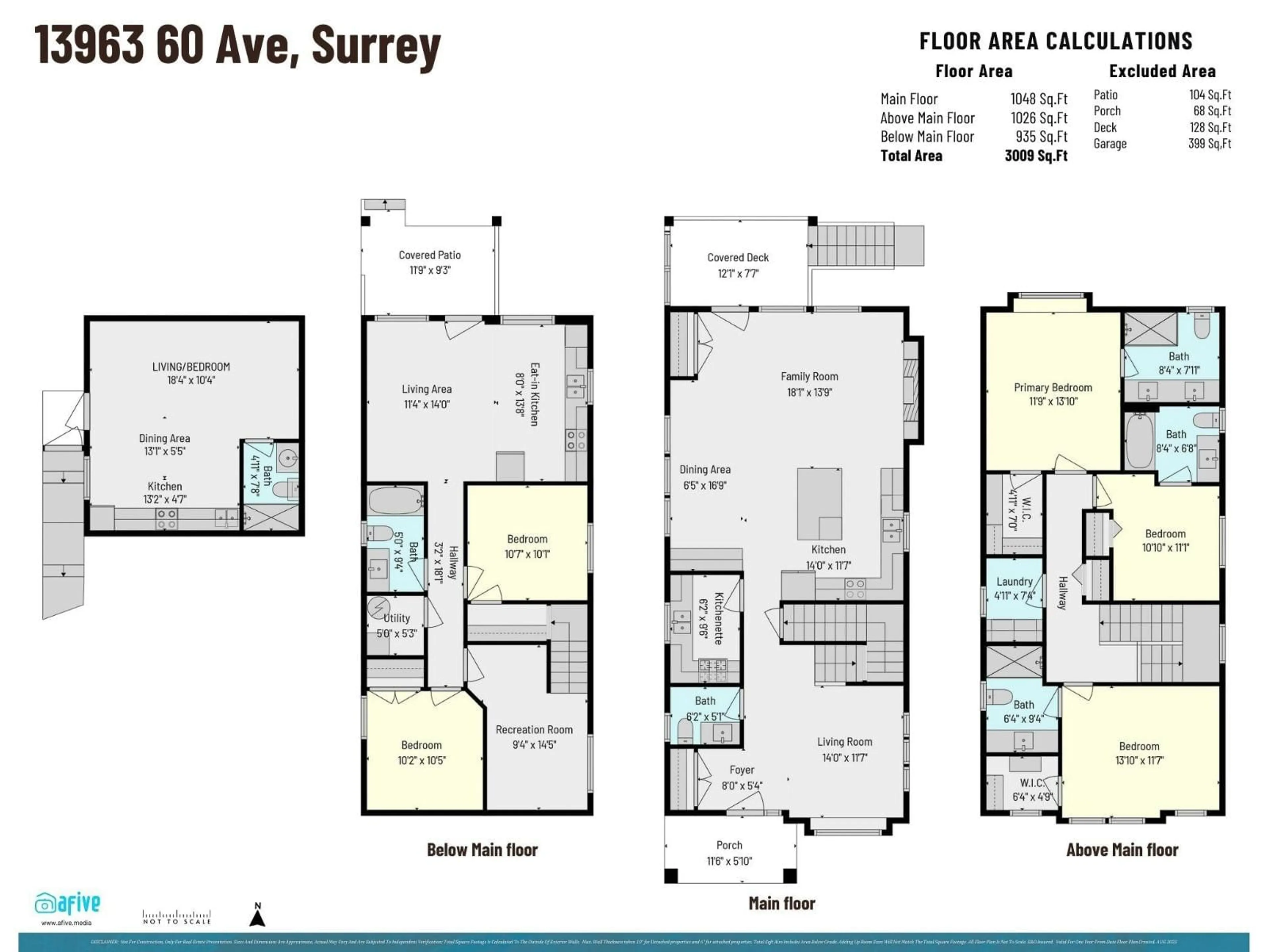 Floor plan for 13963 60, Surrey British Columbia V3X2M9