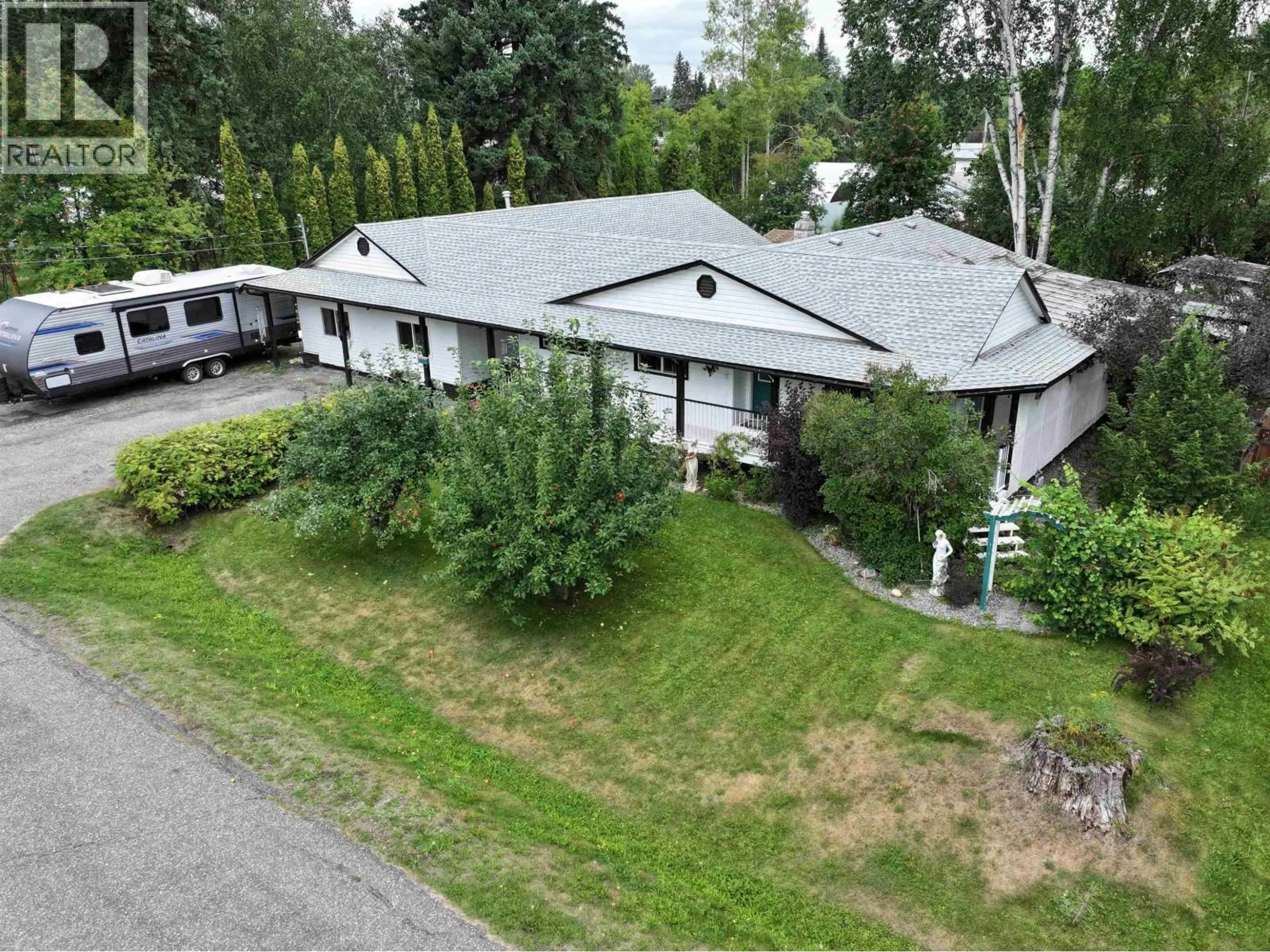 A pic from outside/outdoor area/front of a property/back of a property/a pic from drone, mountain view for 1772 POPLAR AVENUE, Quesnel British Columbia V2J3Z5