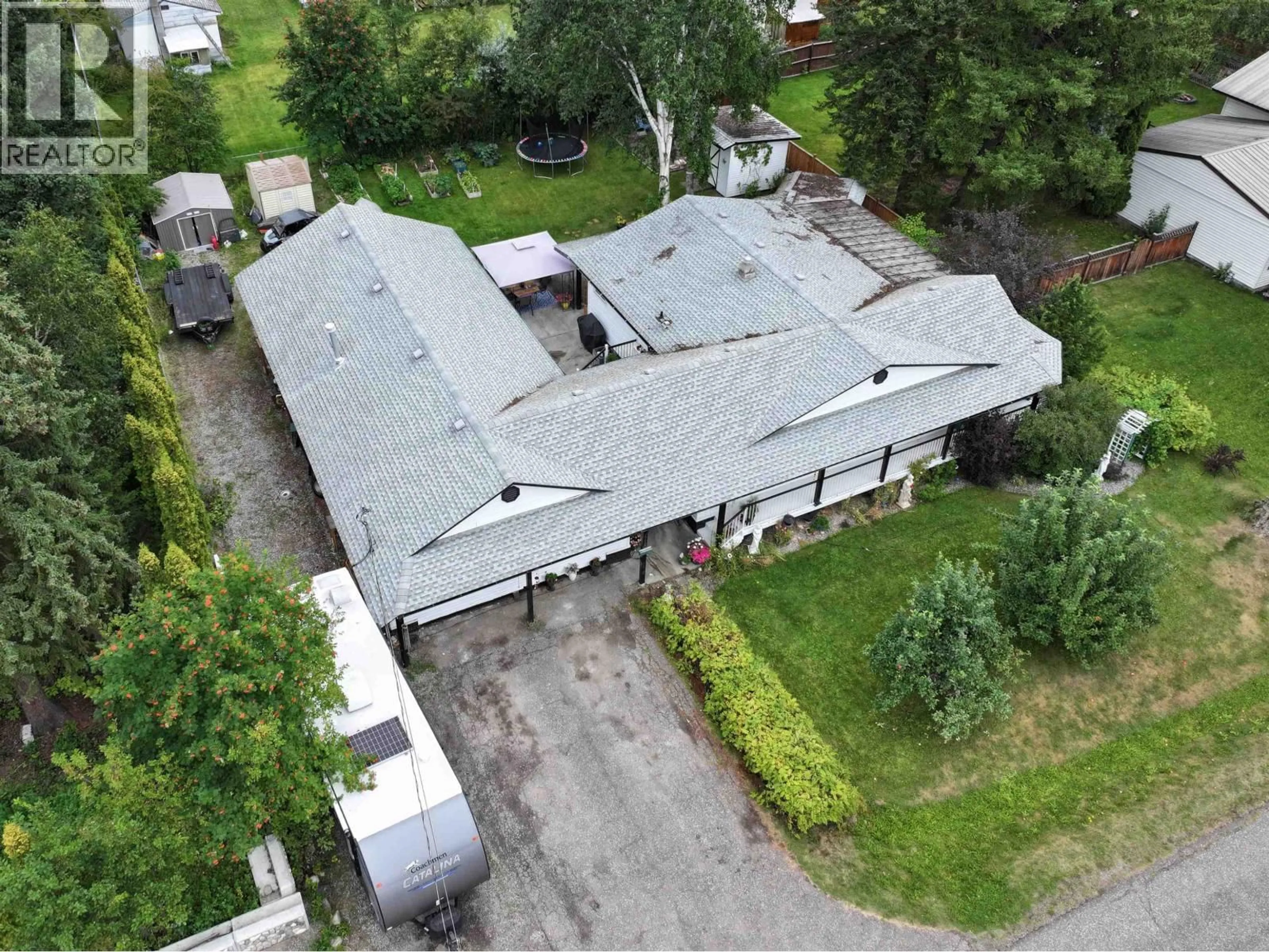 A pic from outside/outdoor area/front of a property/back of a property/a pic from drone, building for 1772 POPLAR AVENUE, Quesnel British Columbia V2J3Z5