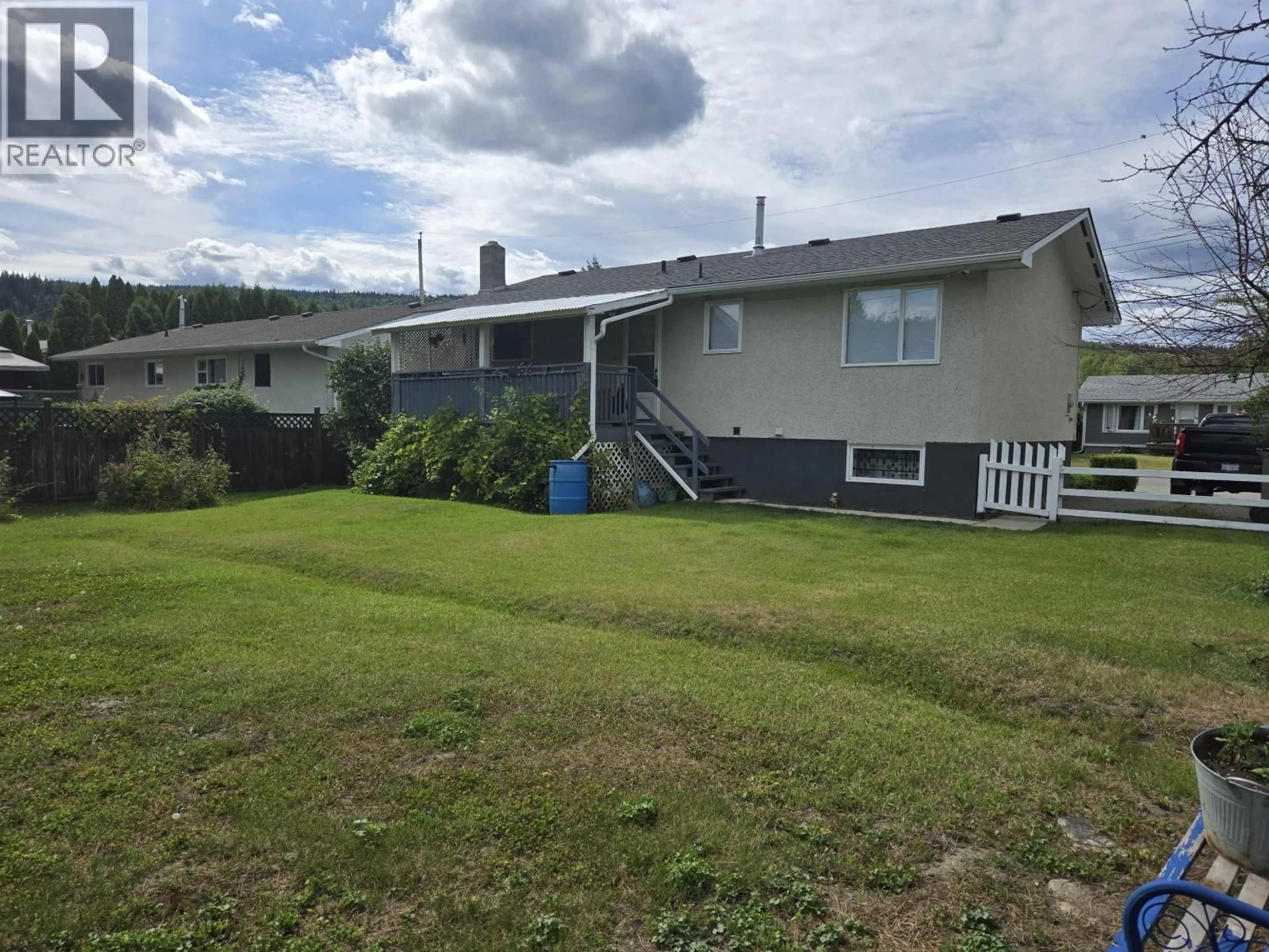 A pic from outside/outdoor area/front of a property/back of a property/a pic from drone, mountain view for 808 REYNARD STREET, Quesnel British Columbia V2J4W1
