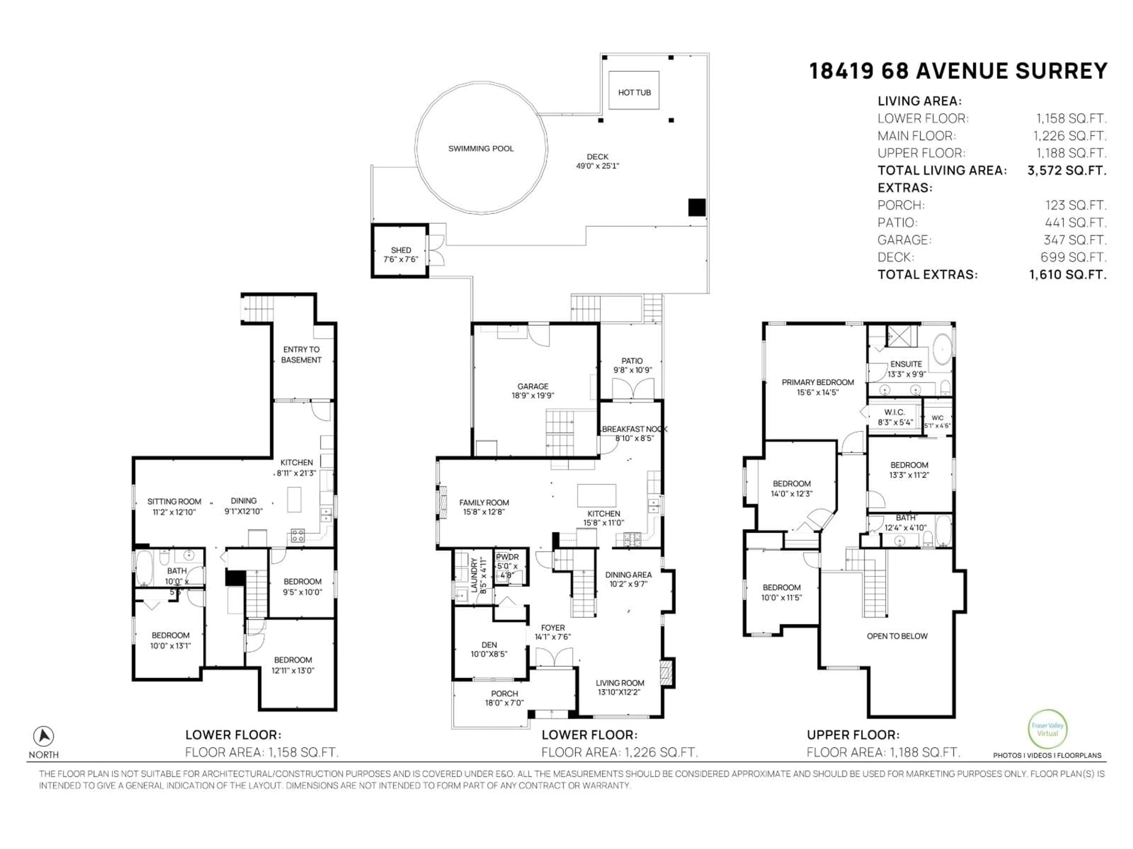 Floor plan for 18419 68, Surrey British Columbia V3S9H8