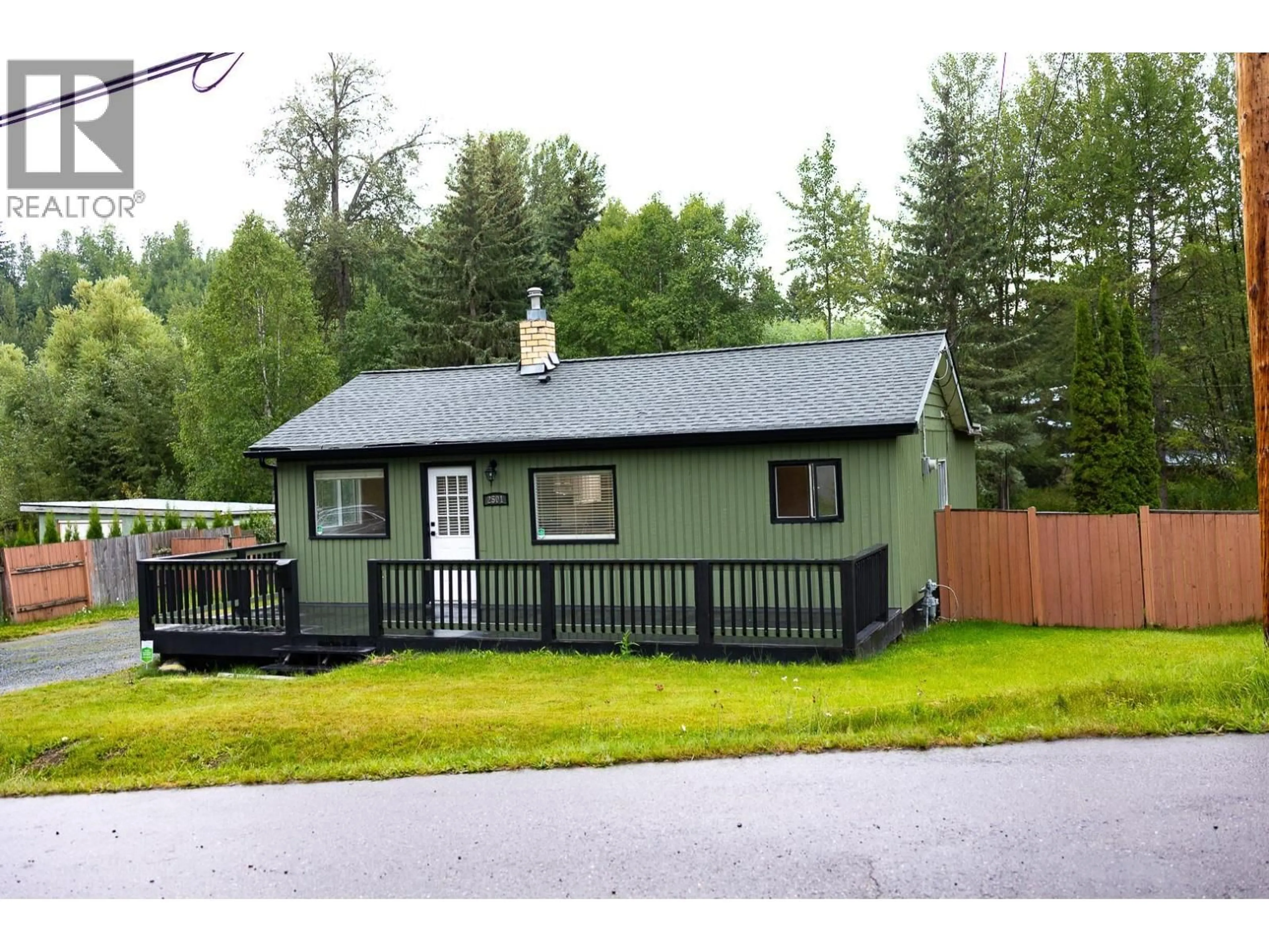 Home with vinyl exterior material, street for 2501 GRANT ROAD, Prince George British Columbia V2K1T7