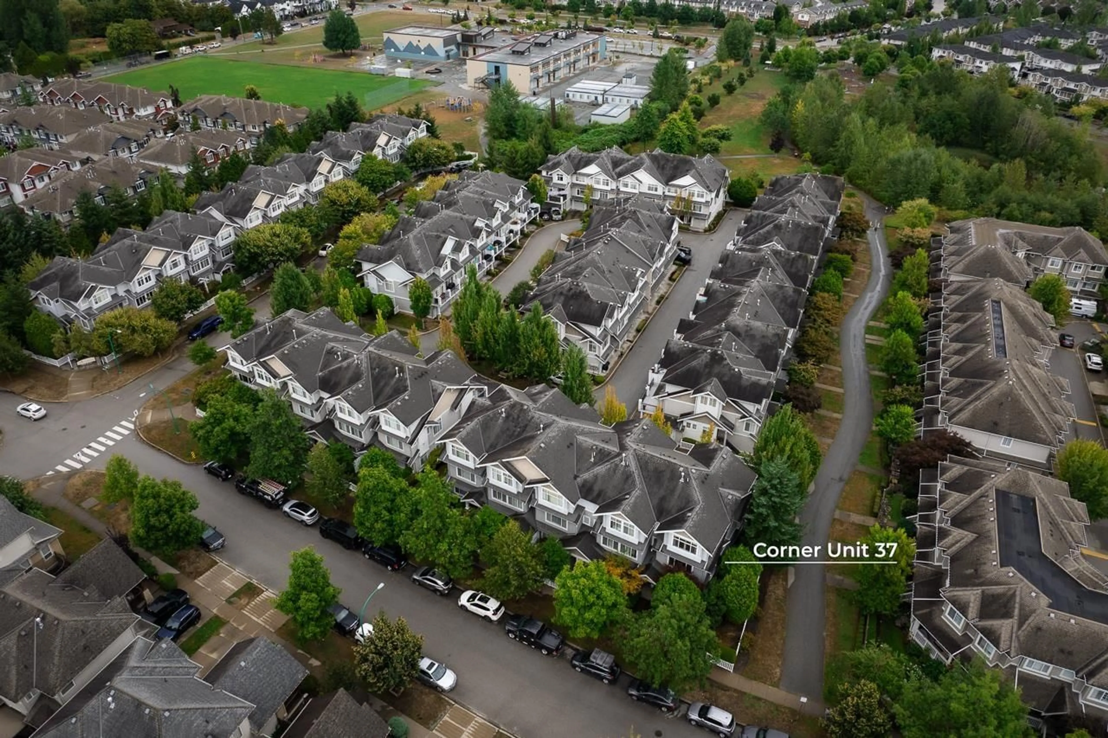 A pic from outside/outdoor area/front of a property/back of a property/a pic from drone, unknown for 37 - 19330 69, Surrey British Columbia V4N0Z2
