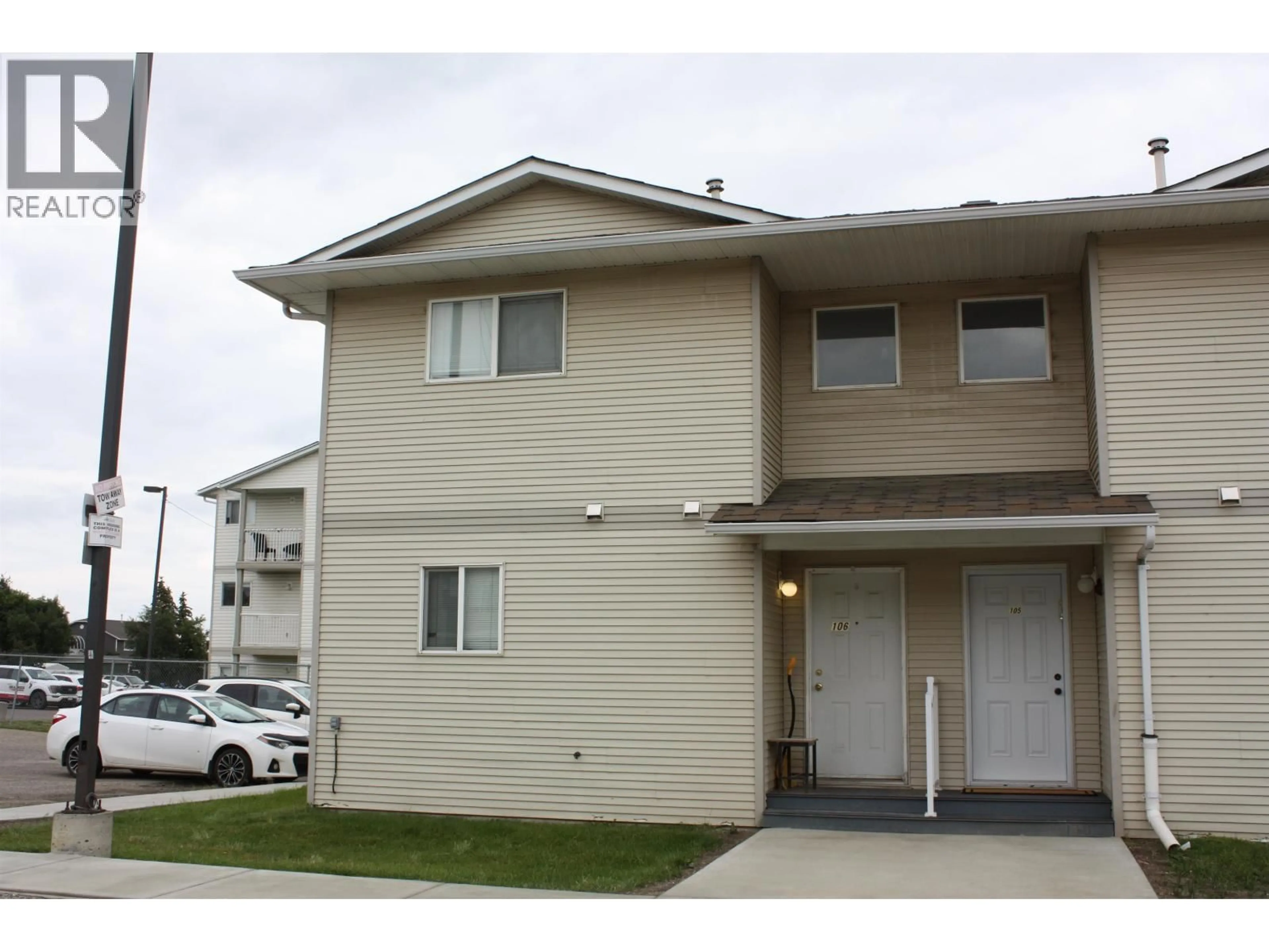 Home with vinyl exterior material, street for 106 - 9019 86 STREET, Fort St. John British Columbia V1J6X4