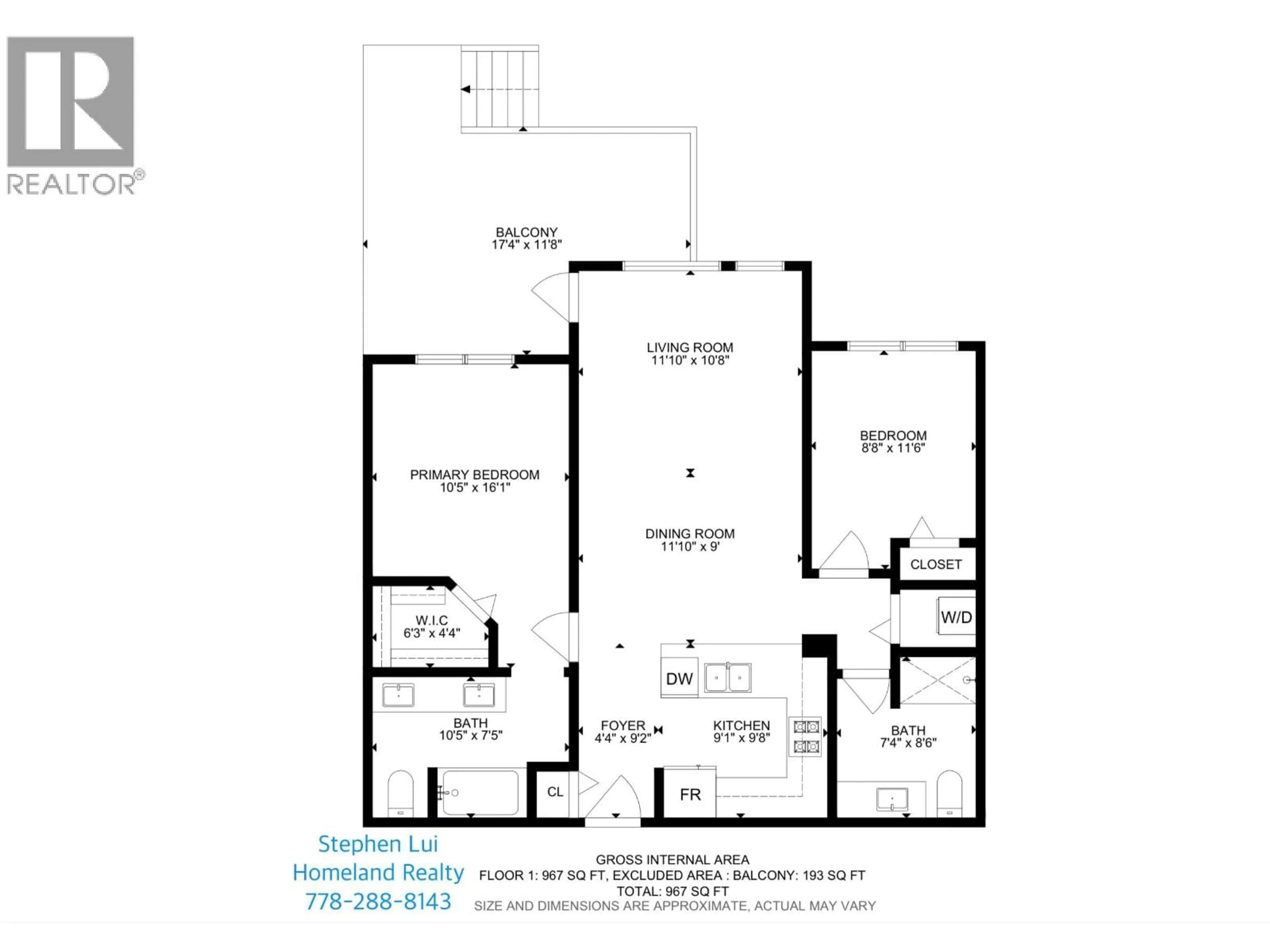 Floor plan for 103 - 9500 ODLIN ROAD, Richmond British Columbia V6X0H5