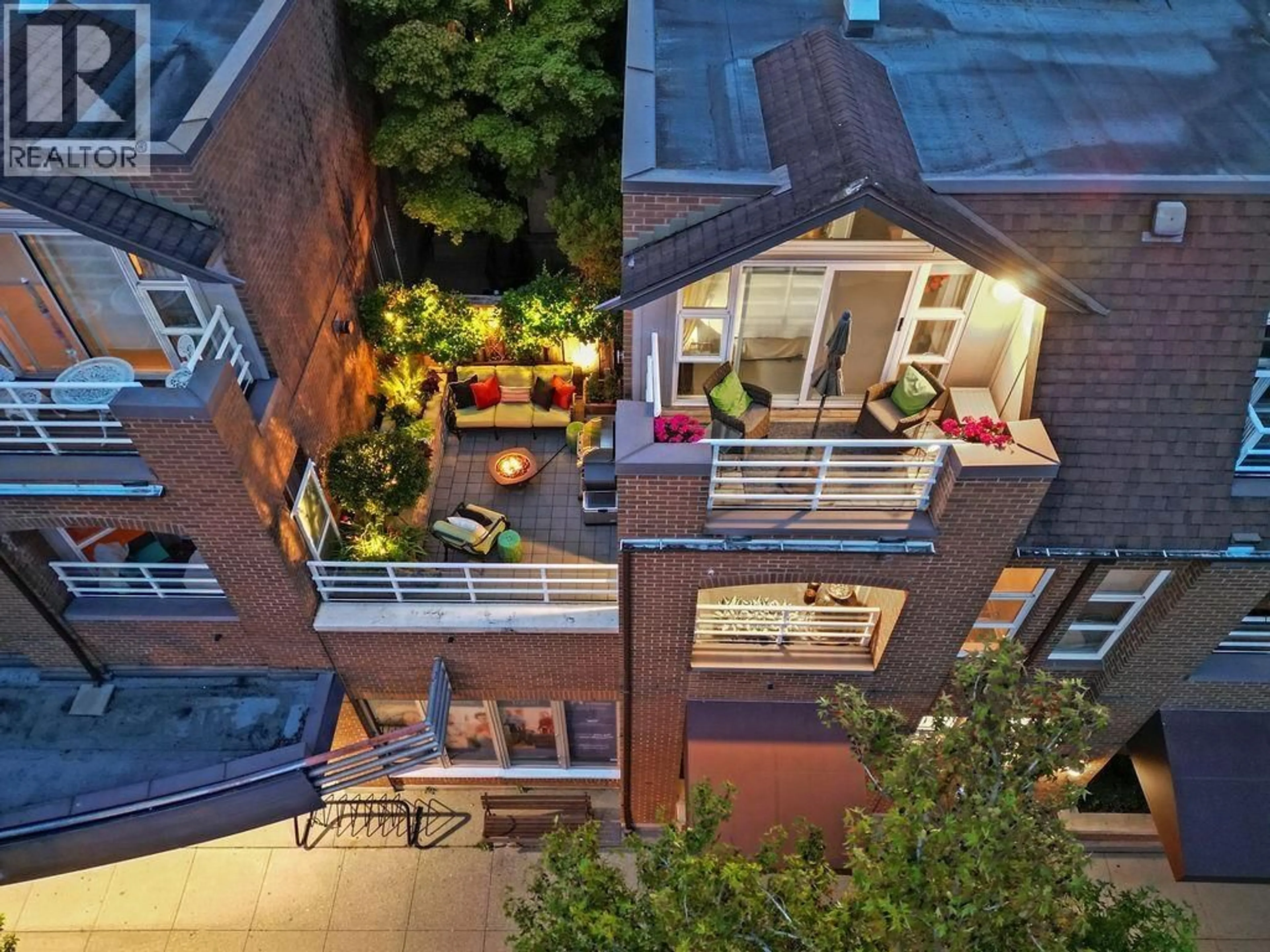 Patio, city buildings view from balcony for 361 - 5790 EAST BOULEVARD, Vancouver British Columbia V6M4M4