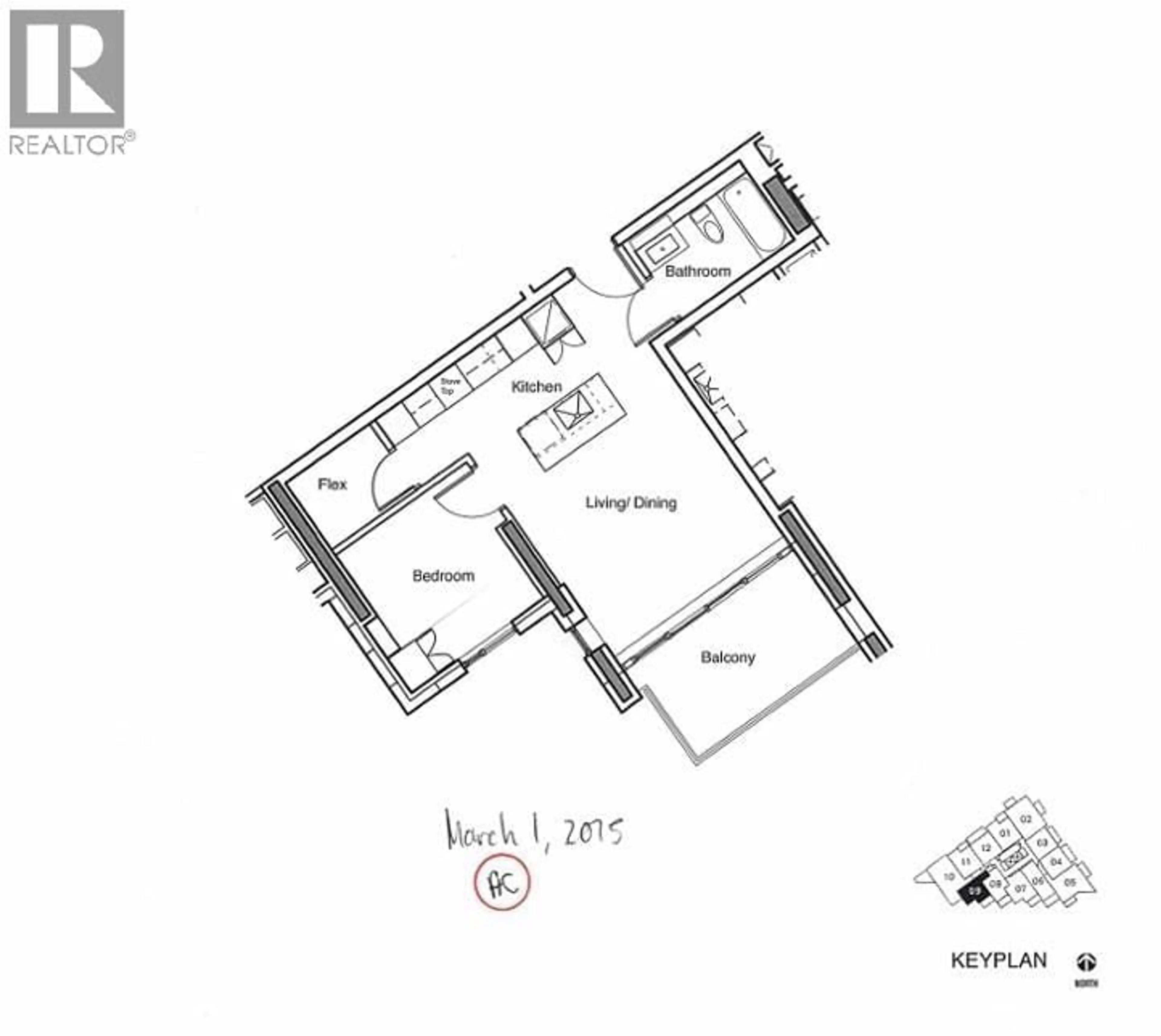 Floor plan for 2209 - 285 10TH AVENUE, Vancouver British Columbia V5Y0H6